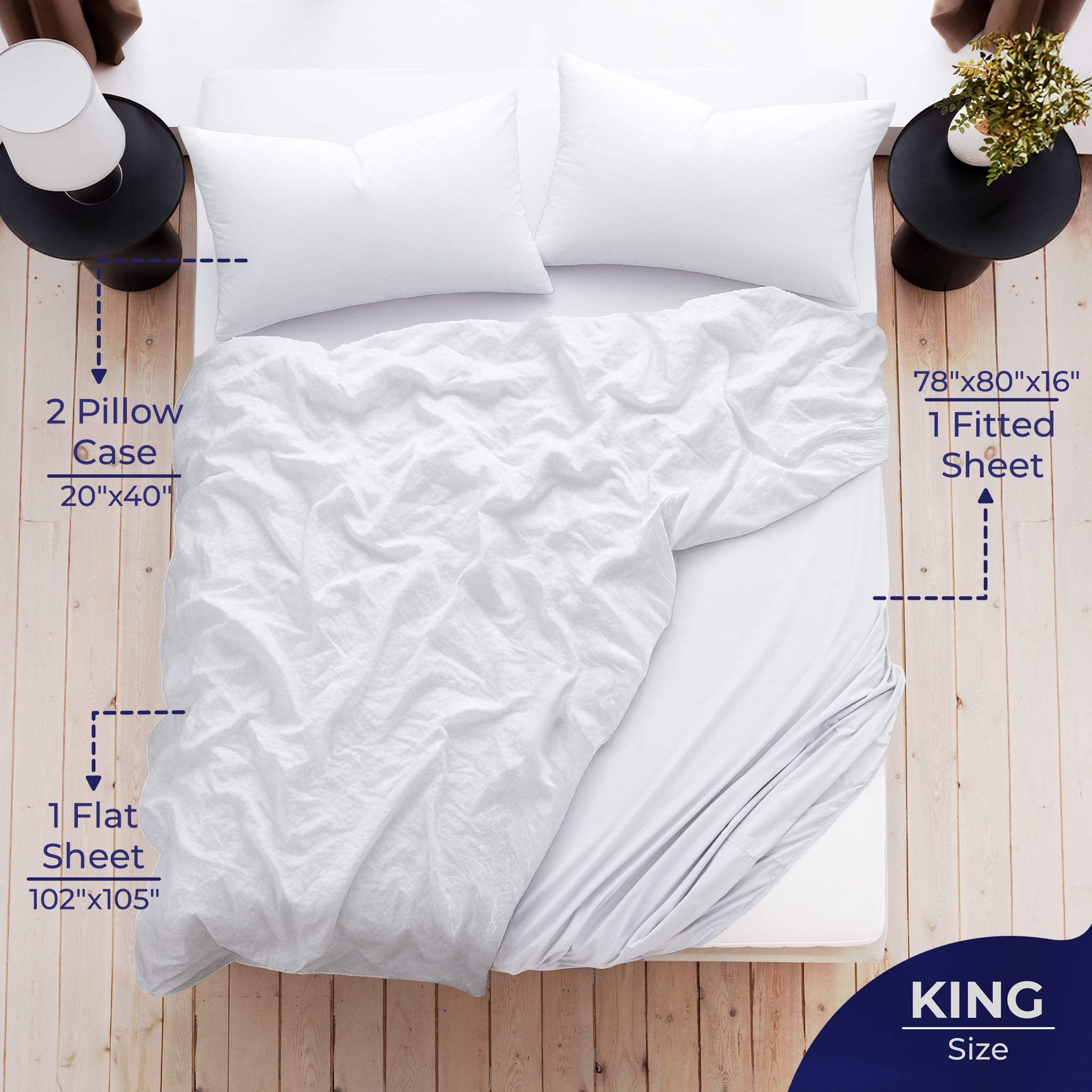 American-softlinen Luxury 100% Cotton Sateen Weave Sheets Set - Premium Bed Sheet Sets