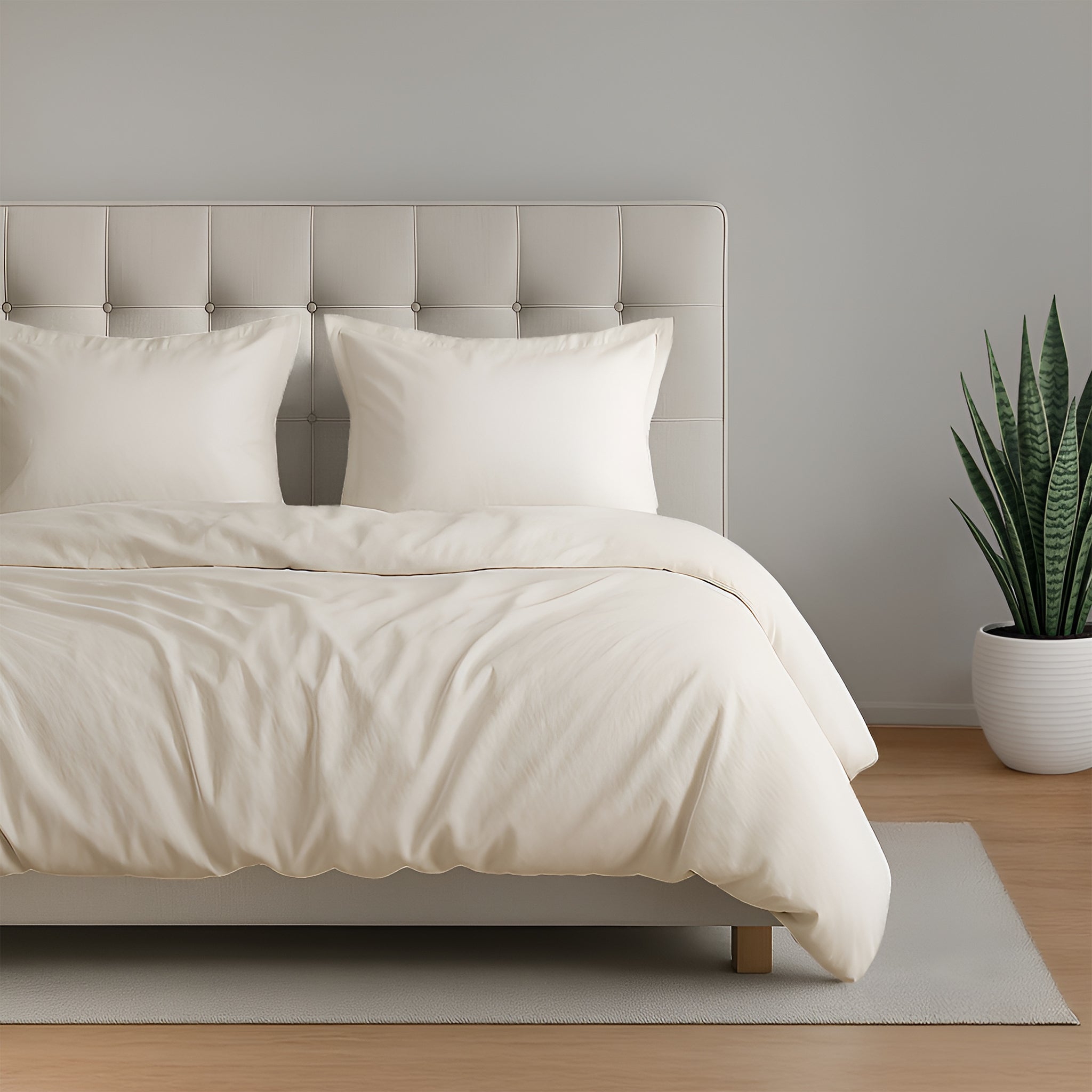 American-softlinen Luxury 100% Cotton Sateen Weave Duvet Cover Set, 1 Duvet Cover and 2 Pillow Shams, Machine Washable 3 Piece Bedding Sets