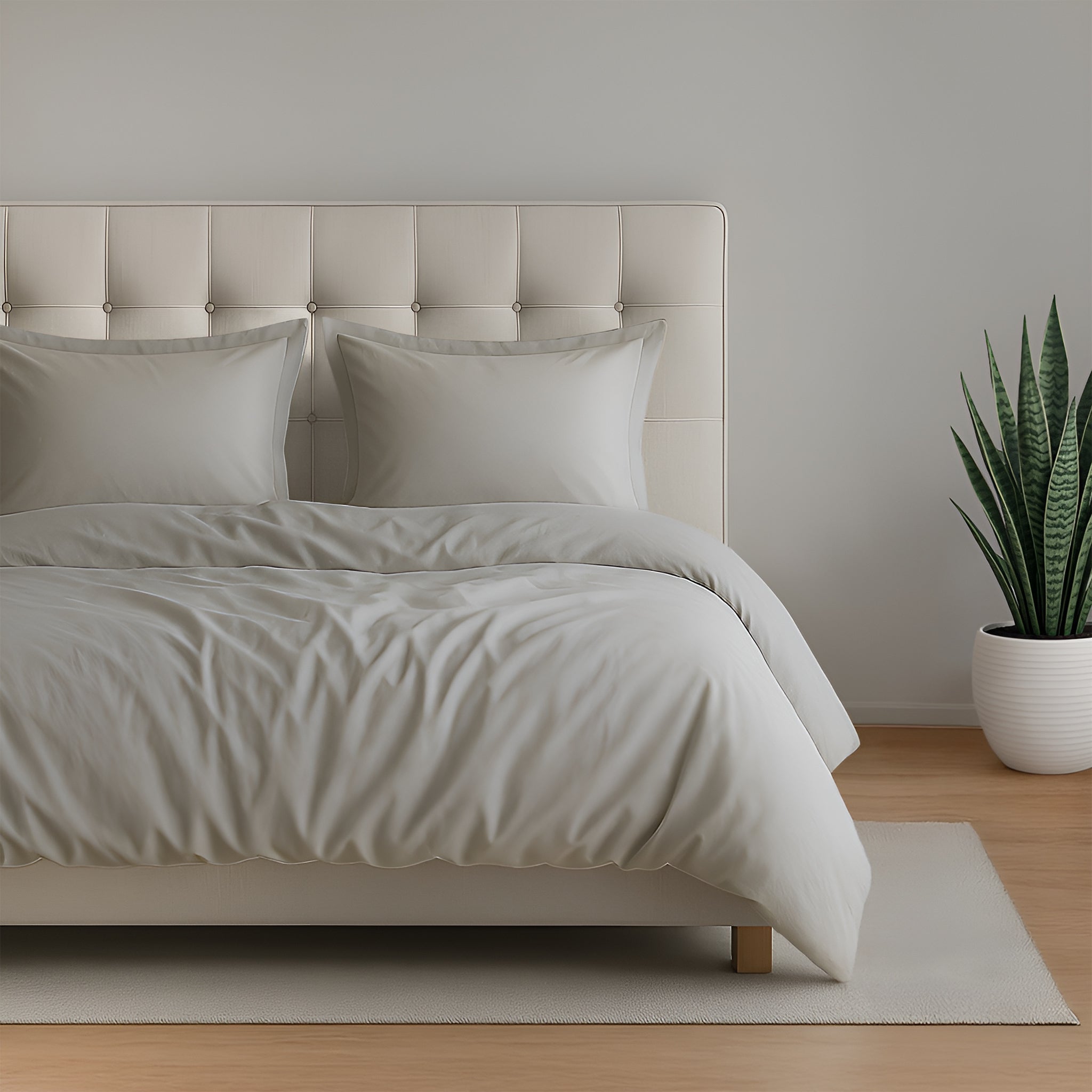 American-softlinen Luxury 100% Cotton Sateen Weave Duvet Cover Set, 1 Duvet Cover and 2 Pillow Shams, Machine Washable 3 Piece Bedding Sets