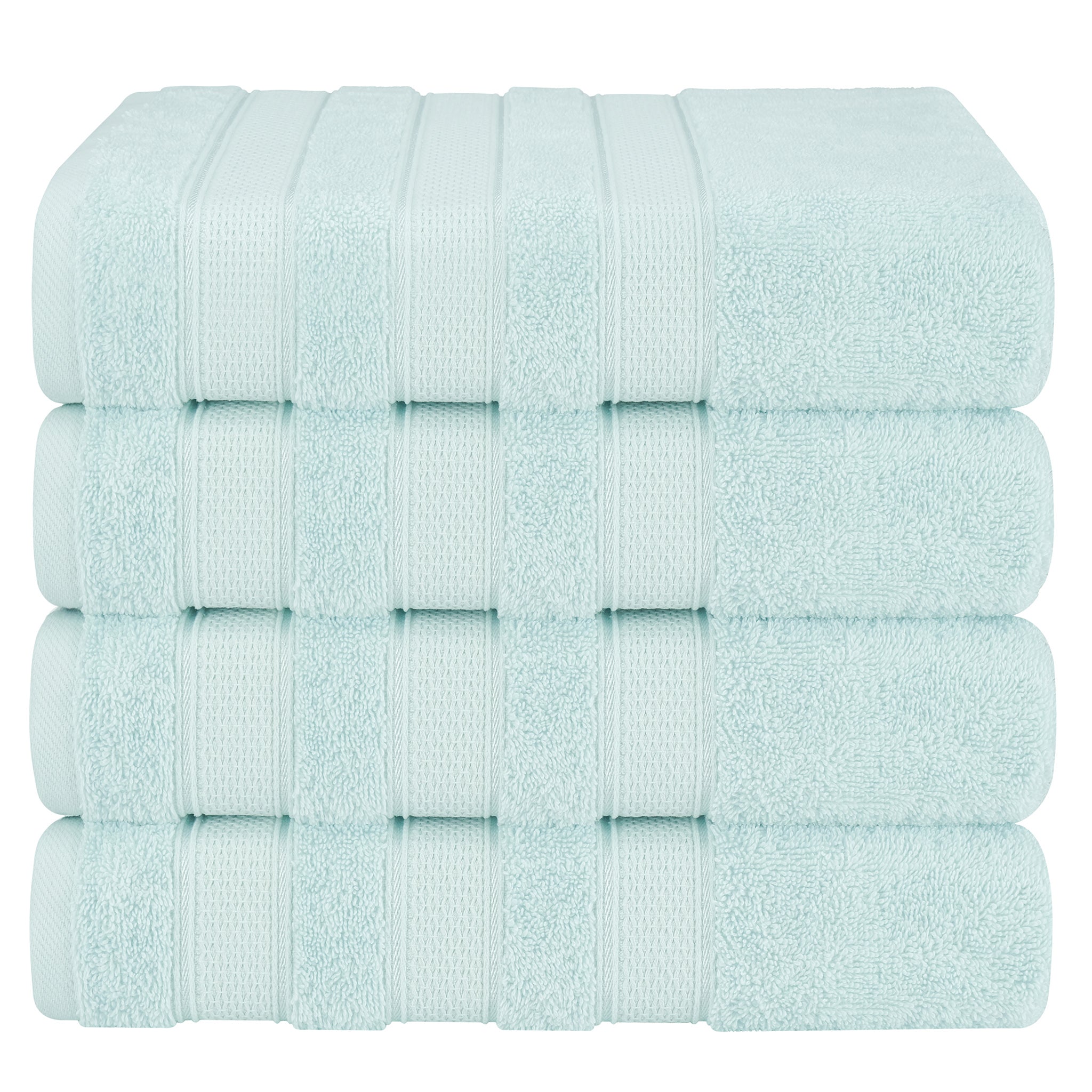 American-softlinen Salem 4-Piece Bath Towel Sets, 100% Cotton Luxury Turkish Towels, Super Soft Extra Large Bath Towels - Mint 1