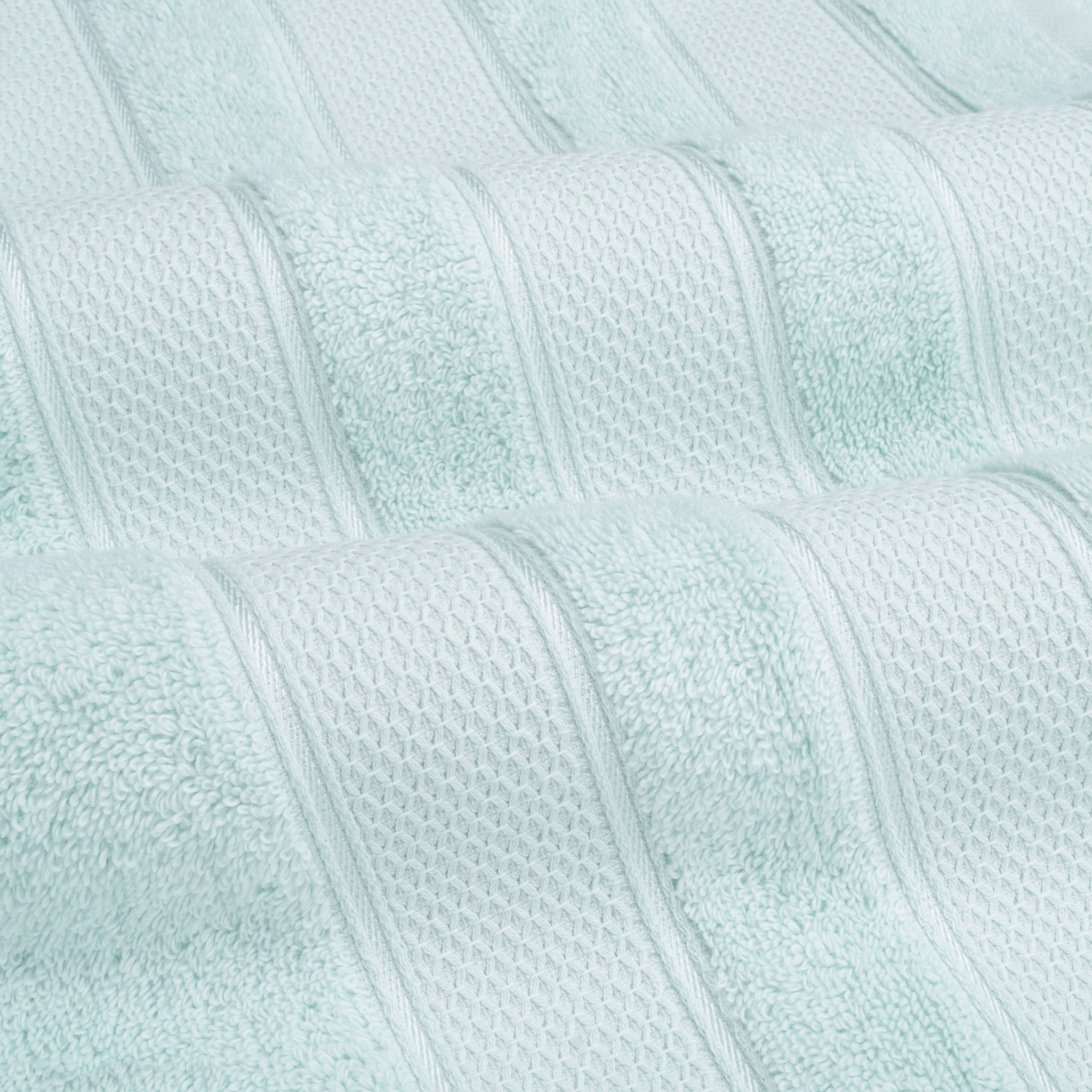 American-softlinen Salem 4-Piece Bath Towel Sets, 100% Cotton Luxury Turkish Towels, Super Soft Extra Large Bath Towels - Mint 3