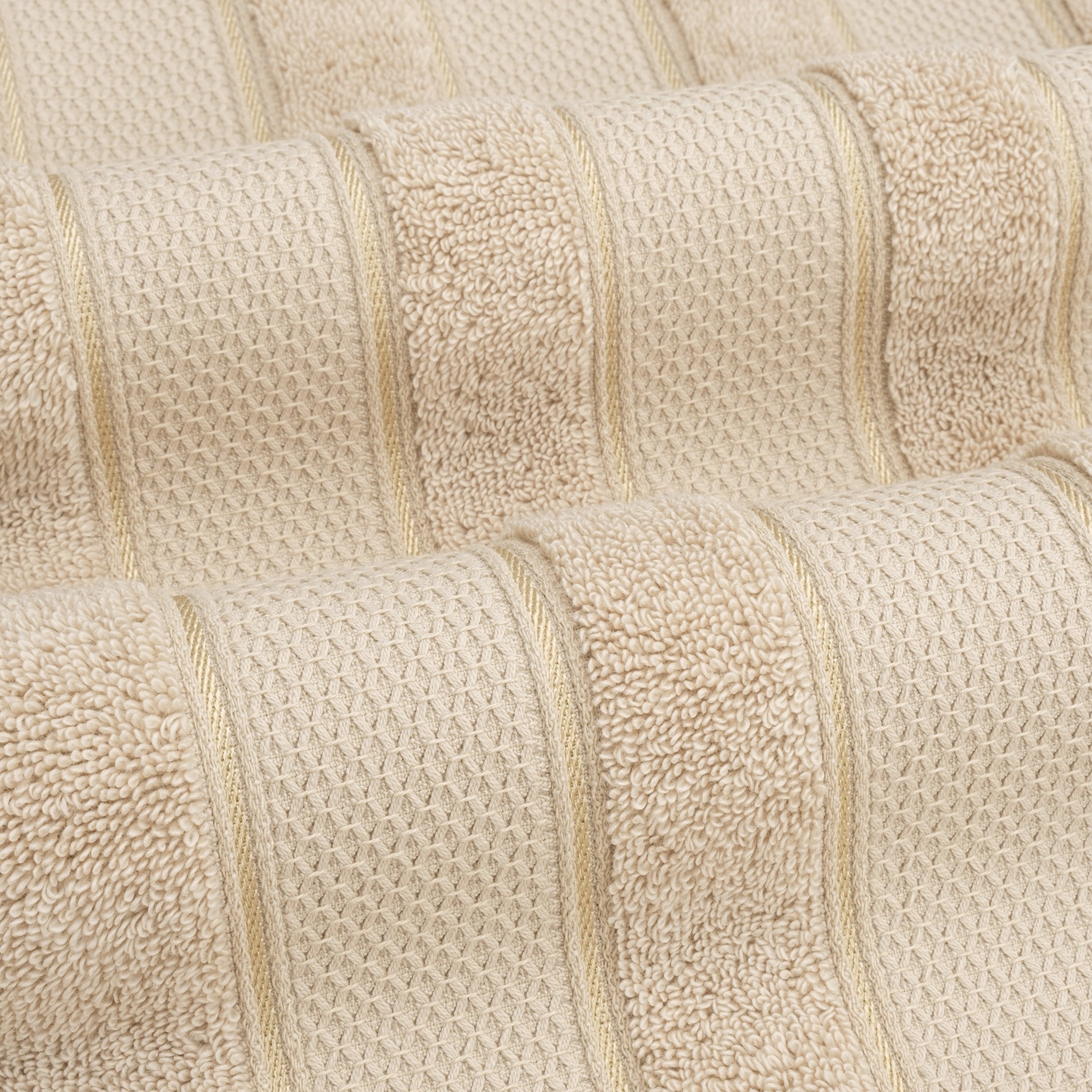 American-softlinen Salem 4-Piece Bath Towel Sets, 100% Cotton Luxury Turkish Towels, Super Soft Extra Large Bath Towels - Sand Taupe - Beige - 3