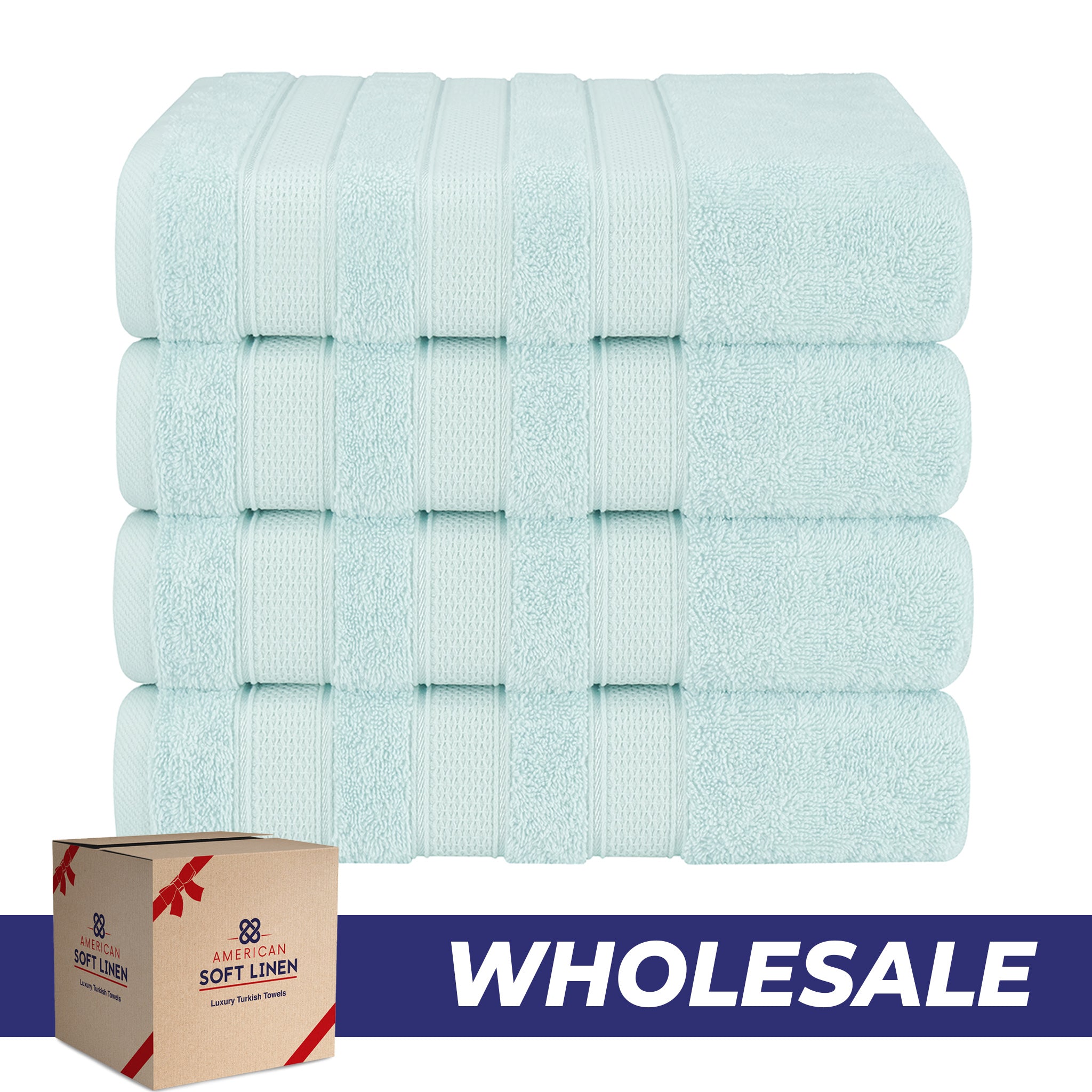 American-softlinen Salem 4-Pack Bath Towel Sets, 100% Cotton Luxury Turkish Towels, Super Soft, Absorbent, Premium Wholesale Bath Towels - Mint 0