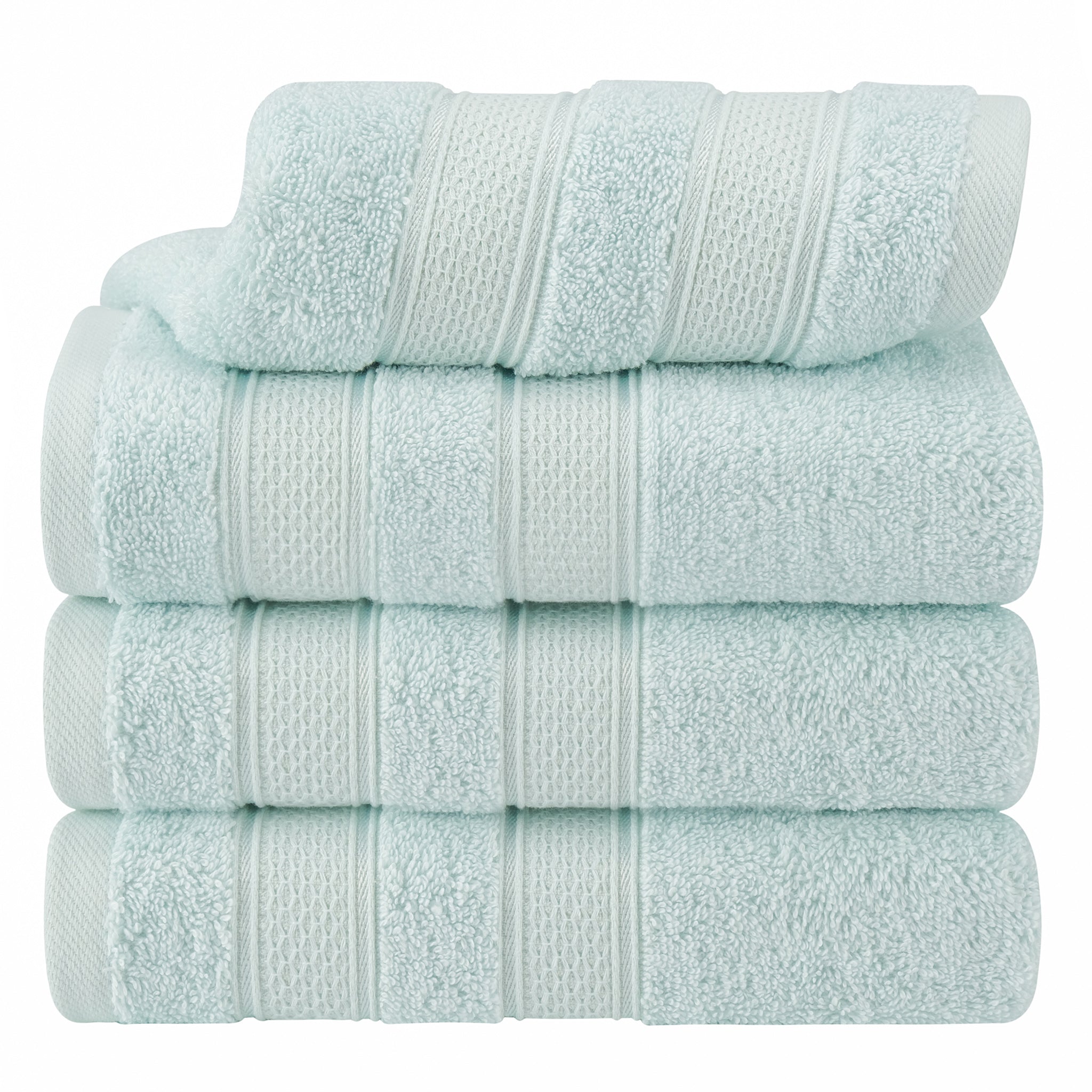 American-softlinen Salem 4-Pack Hand Towel Sets, 100% Cotton Luxury Turkish Towels, Super Soft, Absorbent, Premium Hand Towels - Mint 1