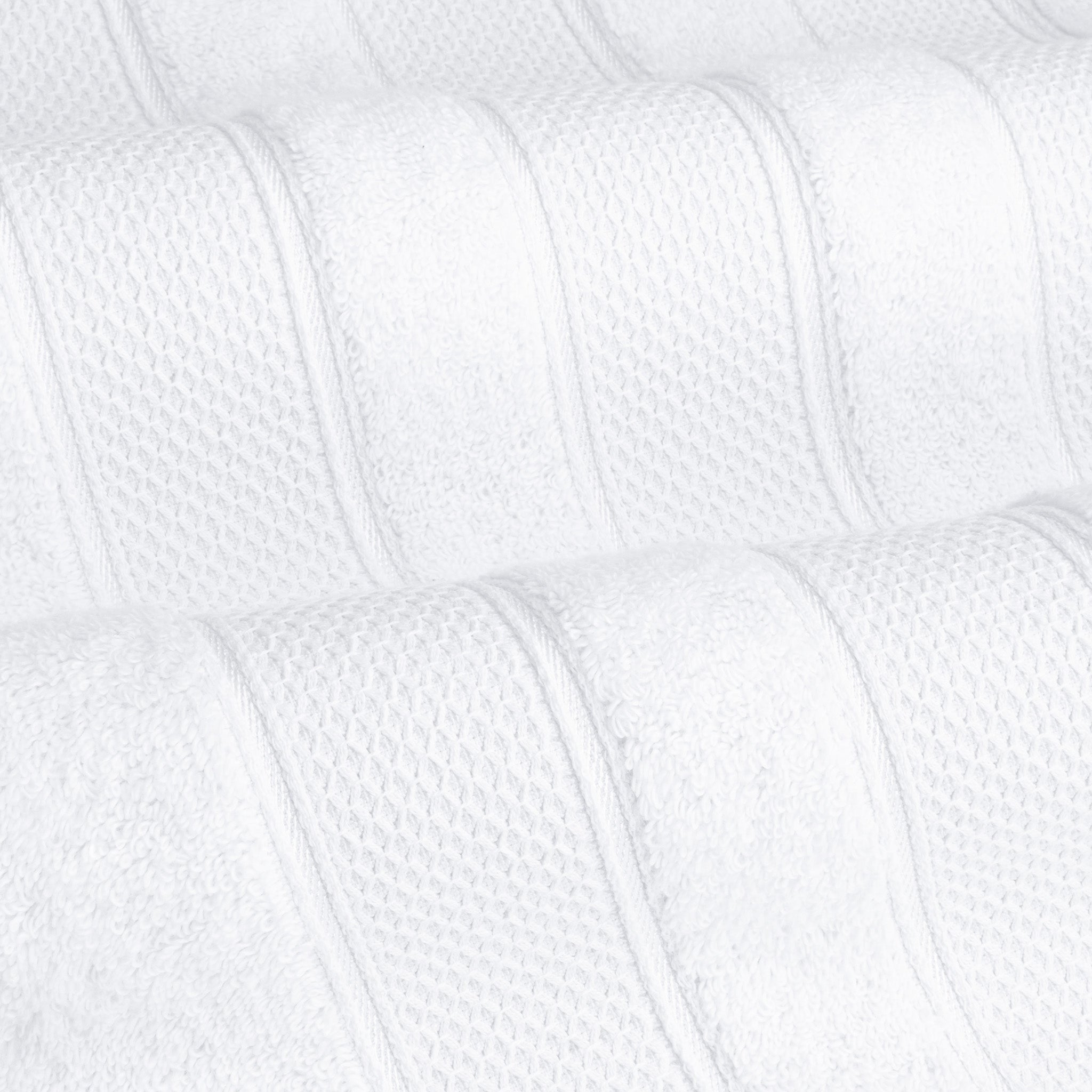 American-softlinen Salem 4-Pack Hand Towel Sets, 100% Cotton Luxury Turkish Towels, Super Soft, Absorbent, Premium Hand Towels - White 3