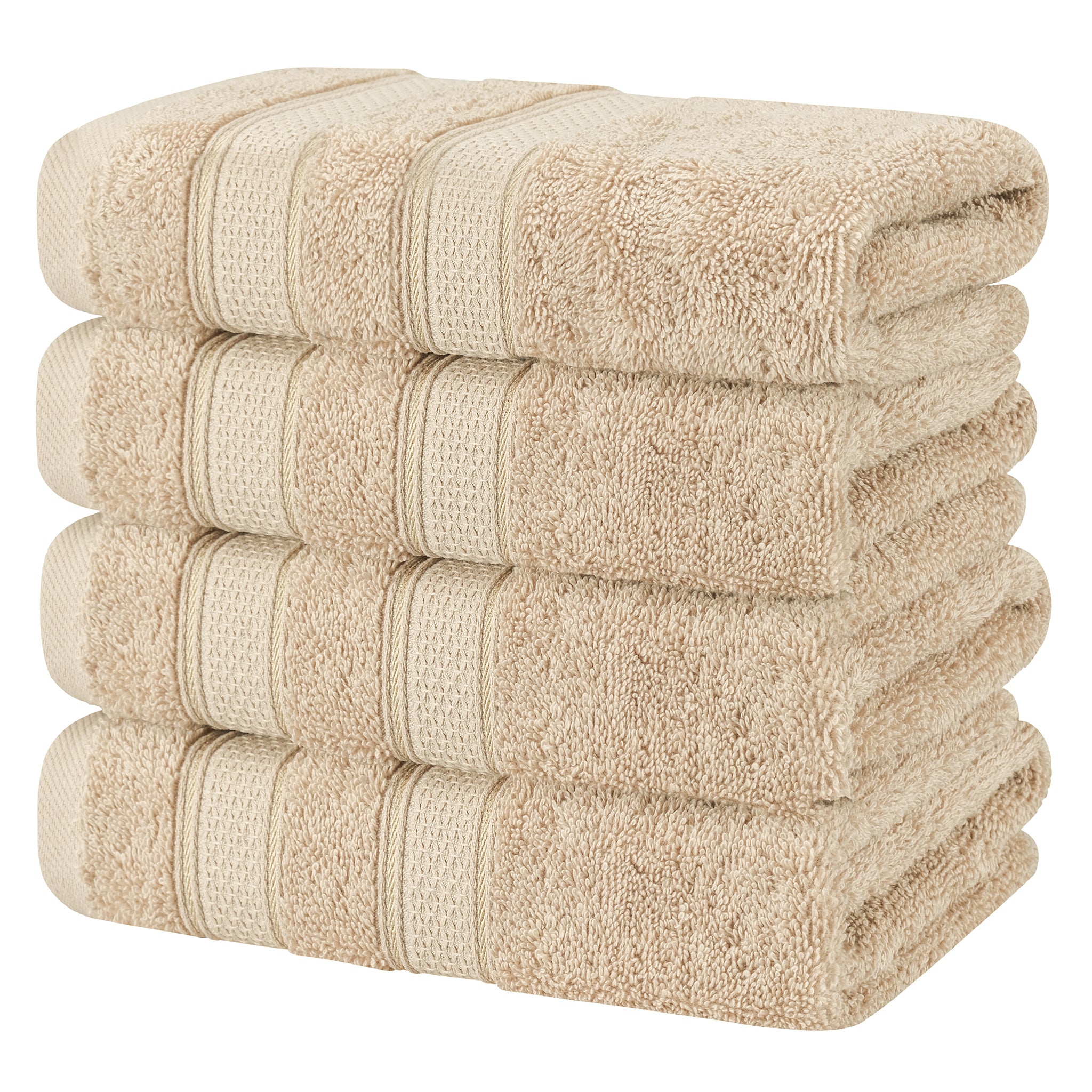 American-softlinen Salem 4-Pack Hand Towel Sets, 100% Cotton Luxury Turkish Towels, Super Soft, Absorbent, Premium Hand Towels - Sand Taupe Beige 5