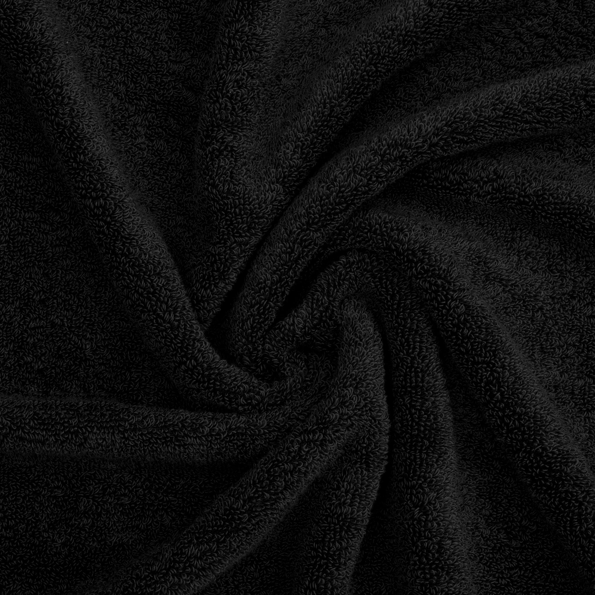 American-softlinen Salem 4-Pack Hand Towel Sets, 100% Cotton Luxury Turkish Towels, Super Soft, Absorbent, Premium Hand Towels - Black 7