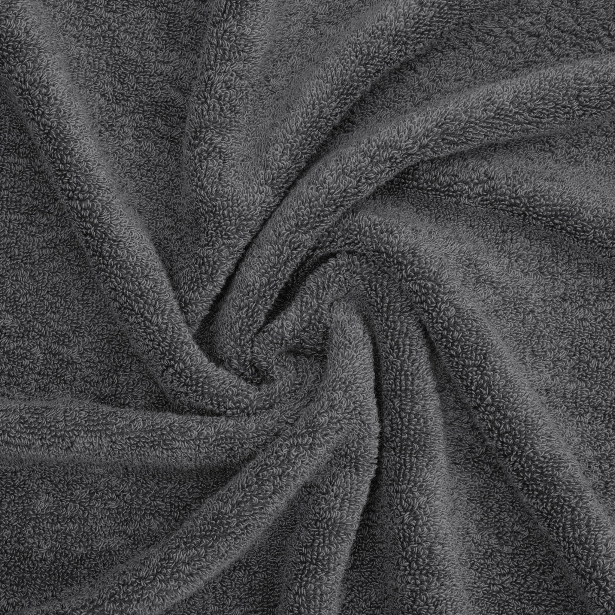 American-softlinen Salem 4-Pack Hand Towel Sets, 100% Cotton Luxury Turkish Towels, Super Soft, Absorbent, Premium Wholesale Hand Towels - Gray 7