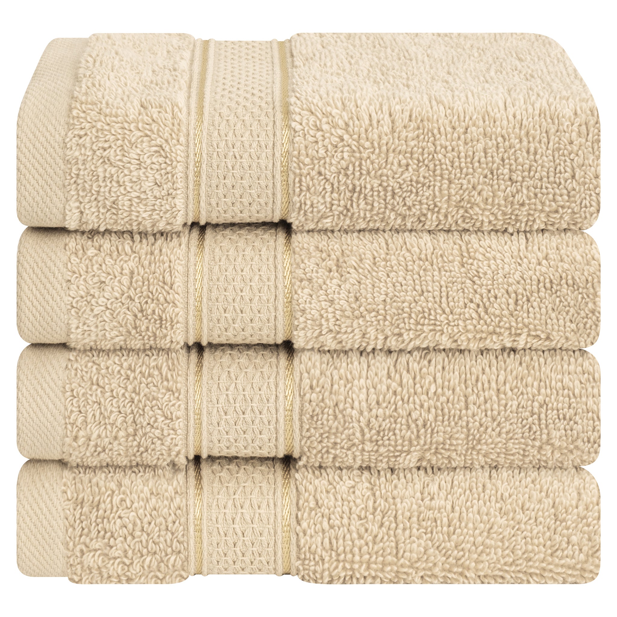 American-softlinen 100% Cotton, Salem 4 Piece Washcloth Set for Bathroom and Kitchen