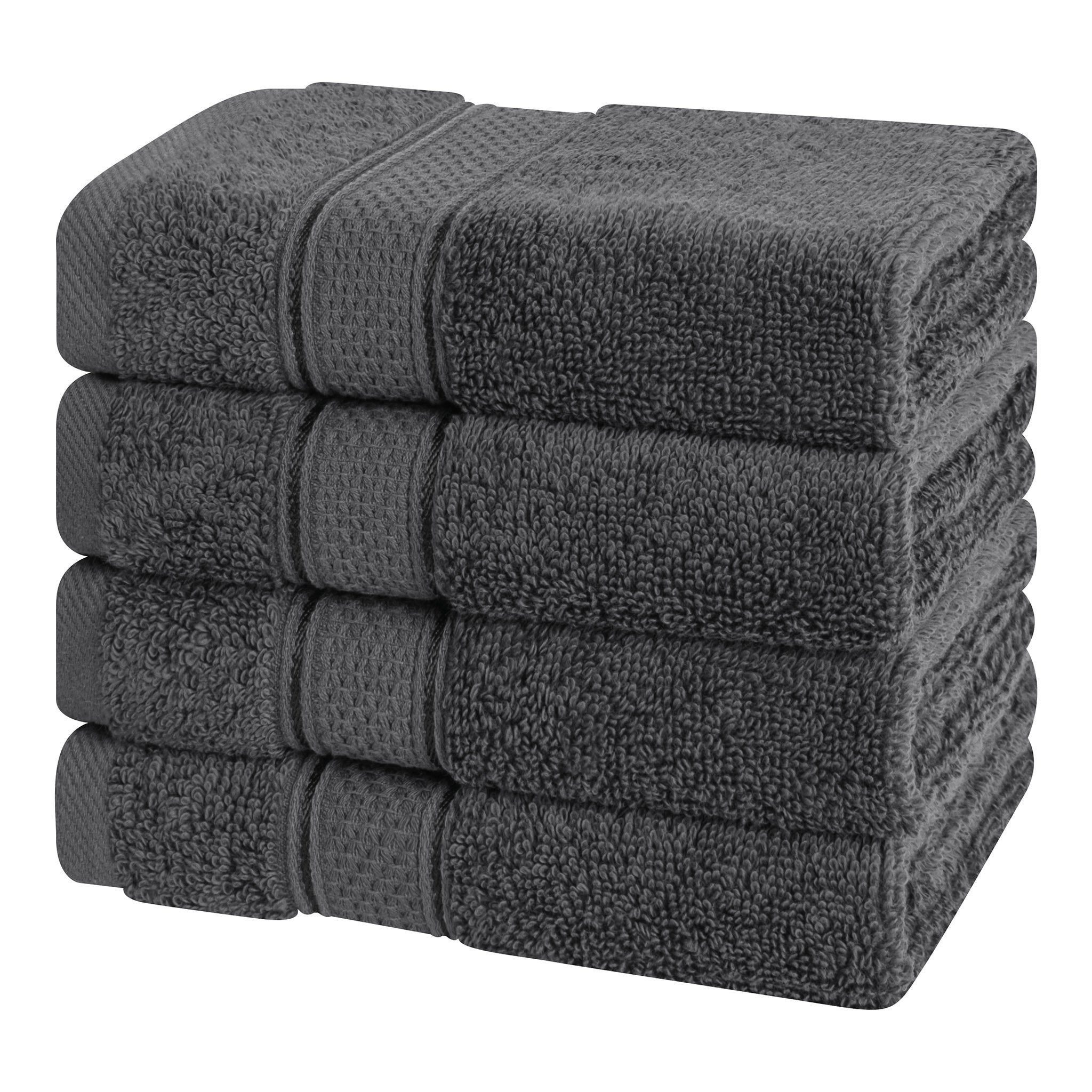American-softlinen 100% Cotton, Salem 4 Piece Washcloth Set for Bathroom and Kitchen