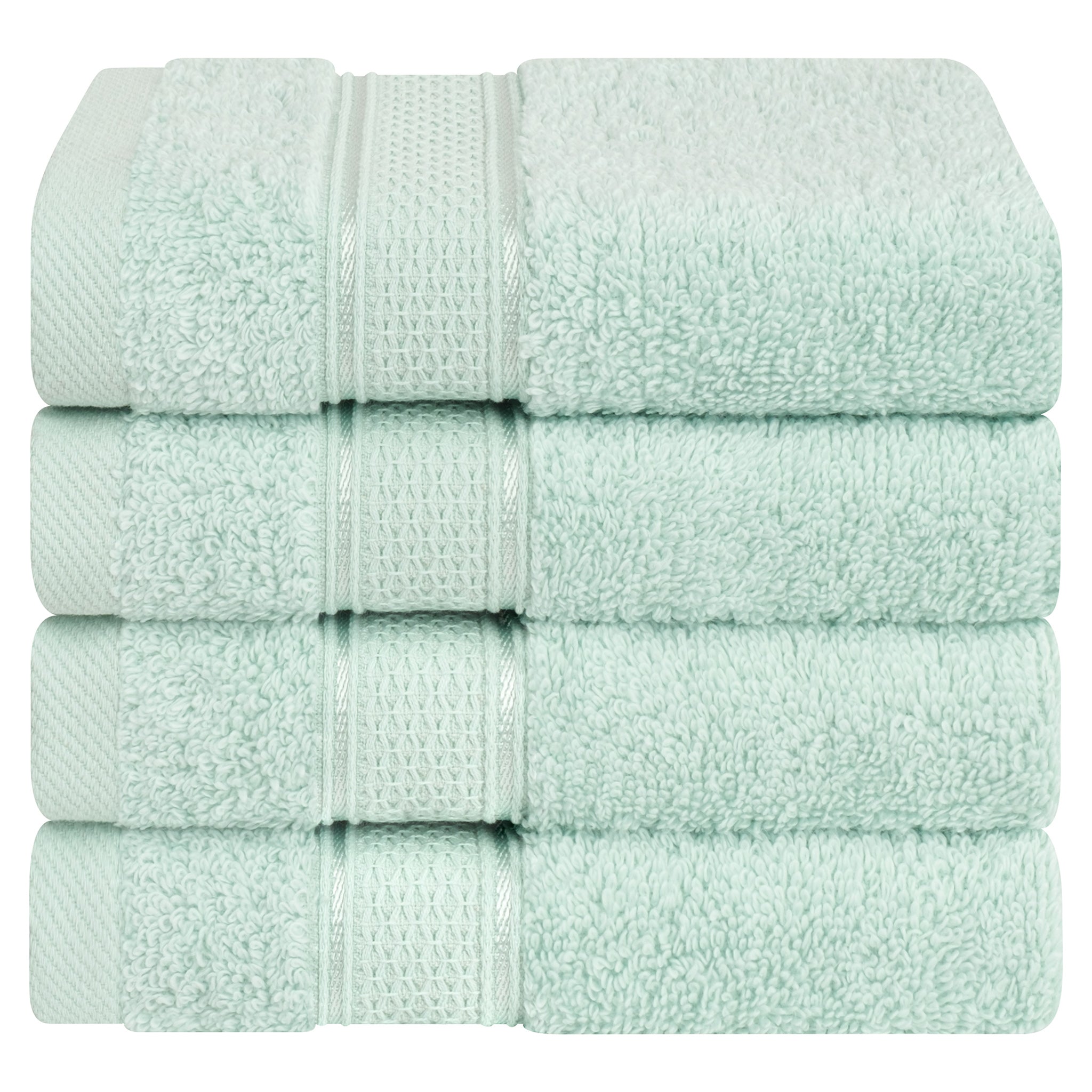 American-softlinen 100% Cotton, Salem 4 Piece Washcloth Set for Bathroom and Kitchen