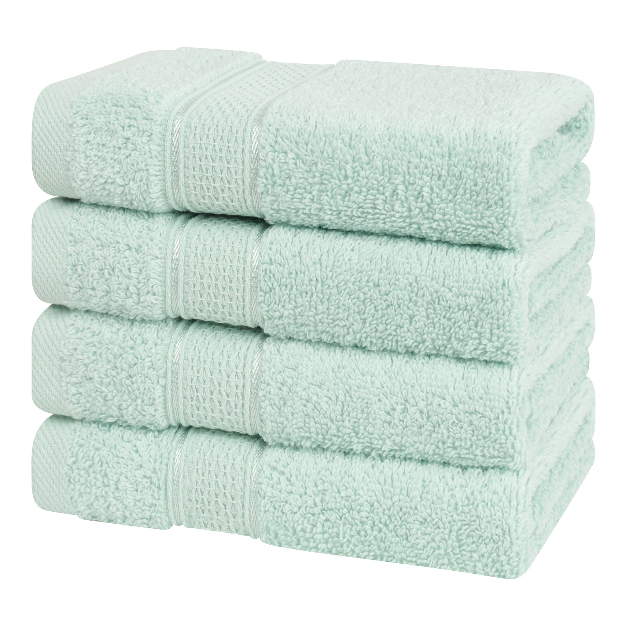 American-softlinen 100% Cotton, Salem 4 Piece Washcloth Set for Bathroom and Kitchen