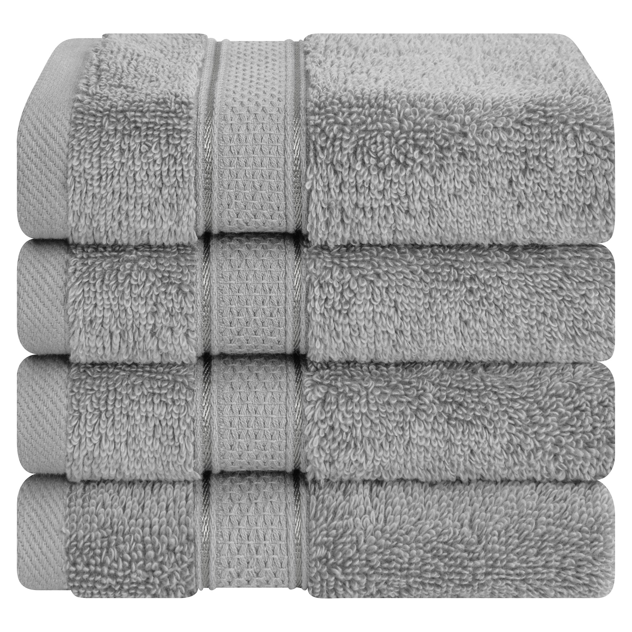 American-softlinen 100% Cotton, Salem 4 Piece Washcloth Set for Bathroom and Kitchen
