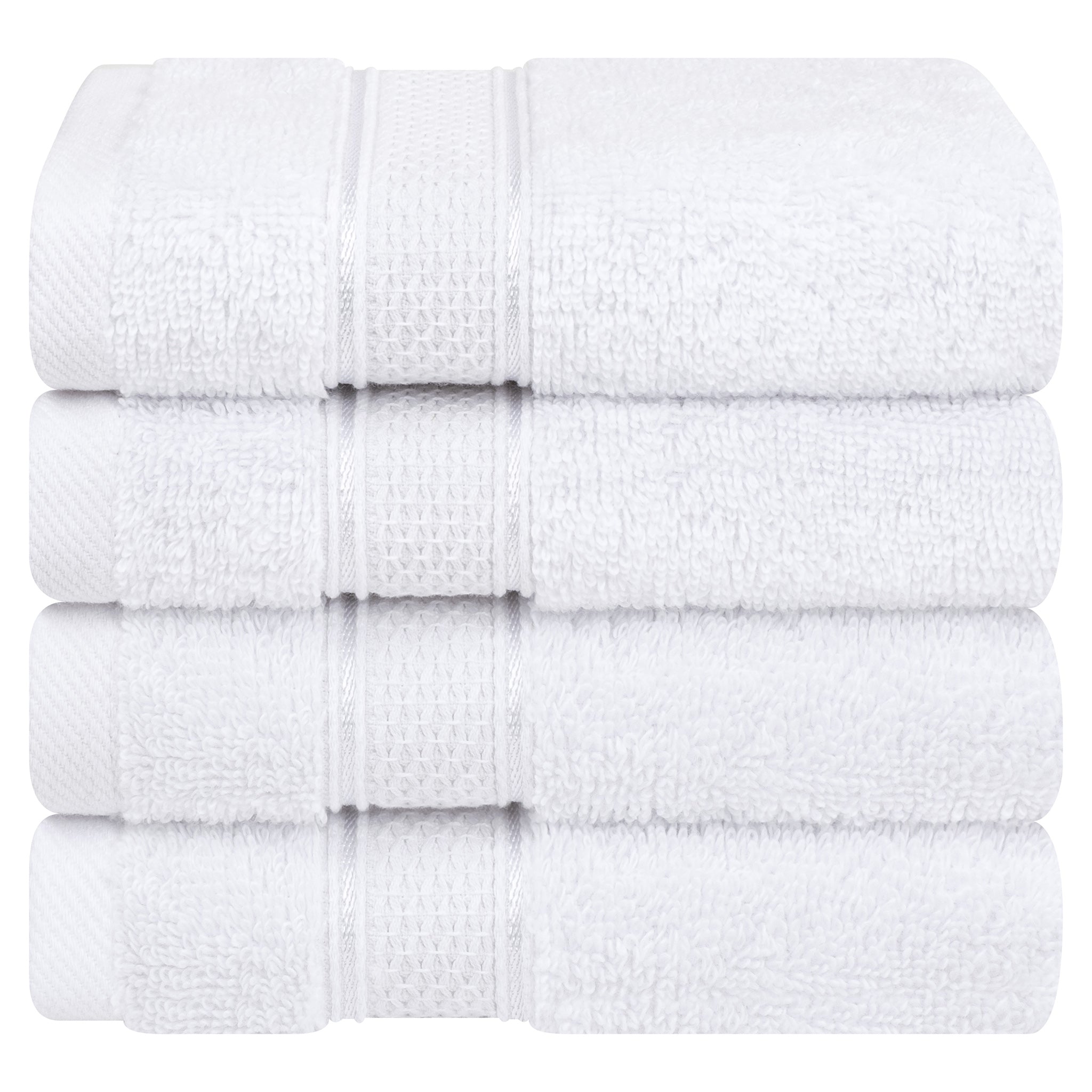 American-softlinen 100% Cotton, Salem 4 Piece Washcloth Set for Bathroom and Kitchen