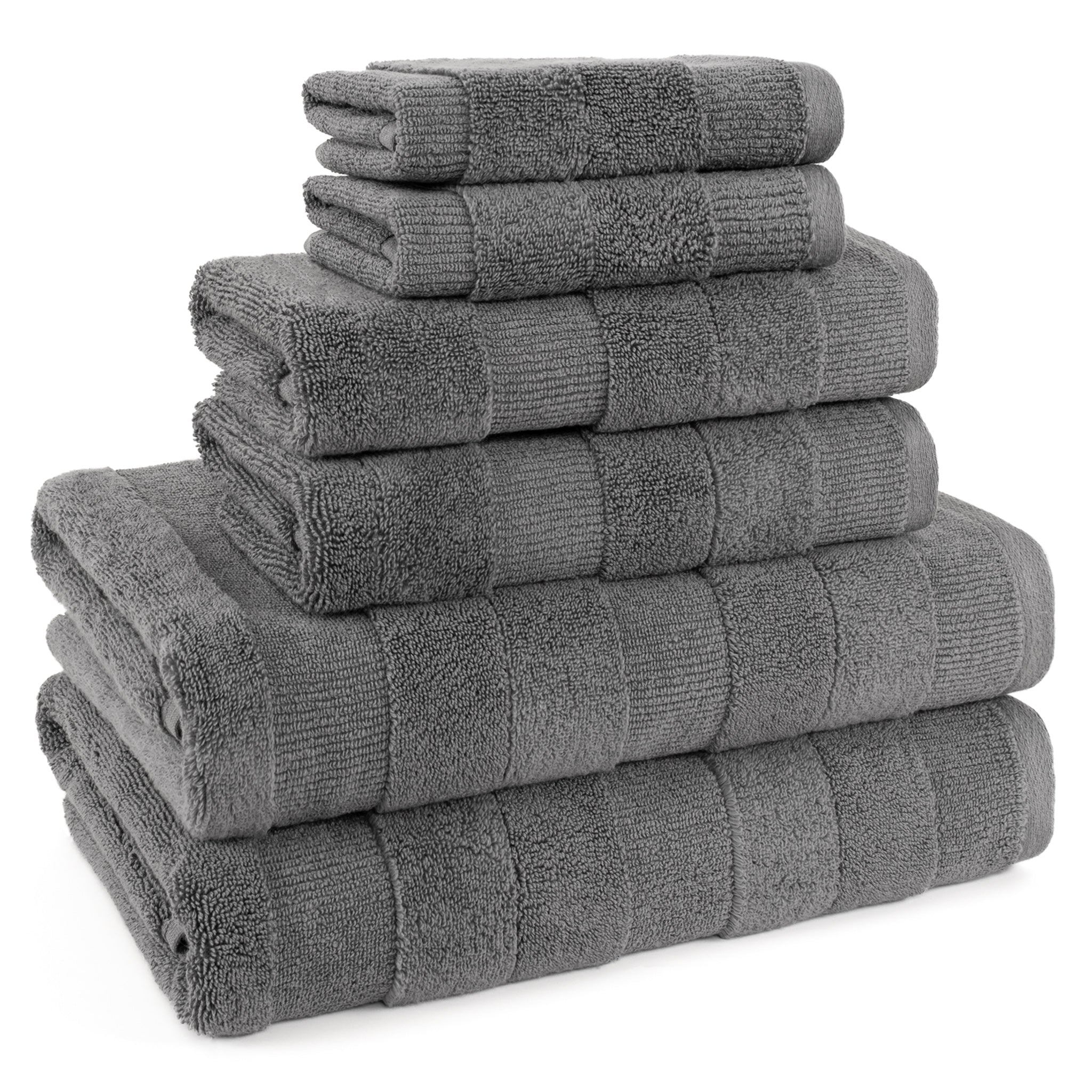 American-softlinen Sense Collection 100% Micro Cotton Premium 6 Piece Towel Set, 600 GSM Ultra Soft and Plush Towels for Bathroom