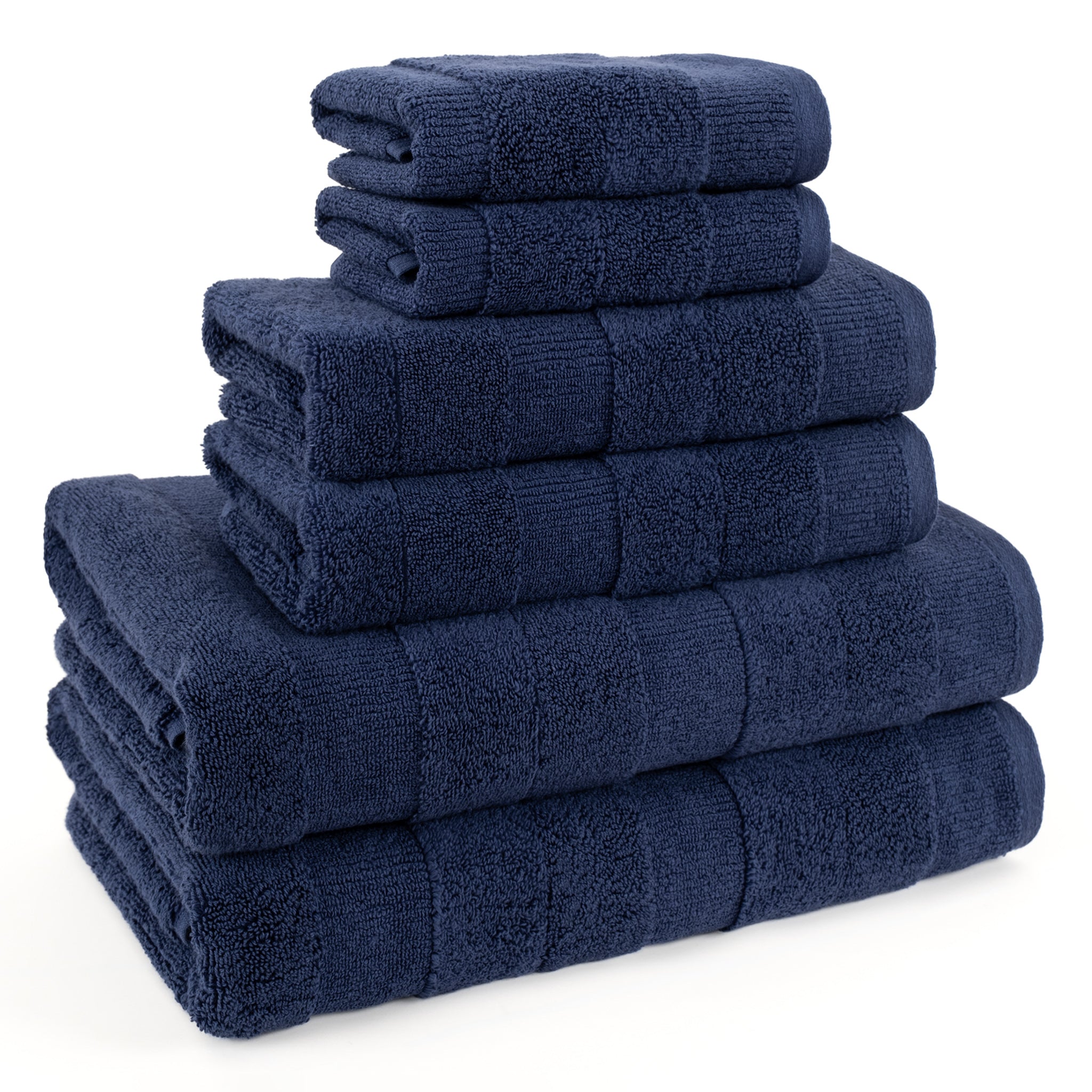 American-softlinen Sense Collection 100% Micro Cotton Premium 6 Piece Towel Set, 600 GSM Ultra Soft and Plush Towels for Bathroom
