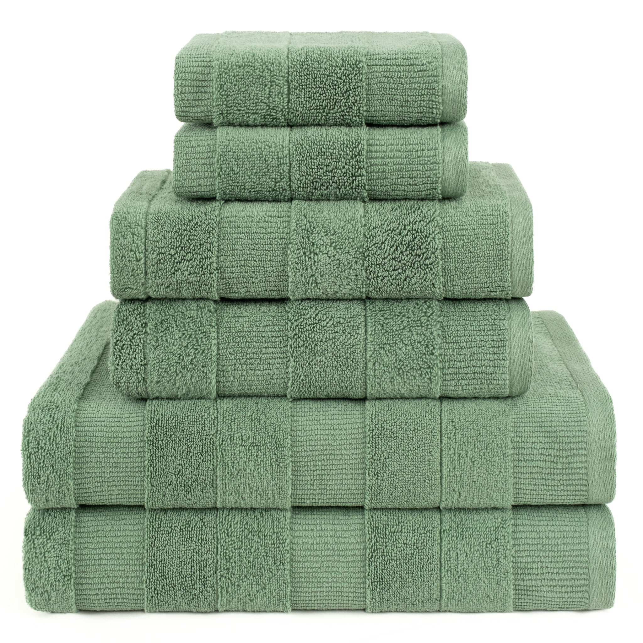 American-softlinen Sense Collection 100% Micro Cotton Premium 6 Piece Towel Set, 600 GSM Ultra Soft and Plush Towels for Bathroom