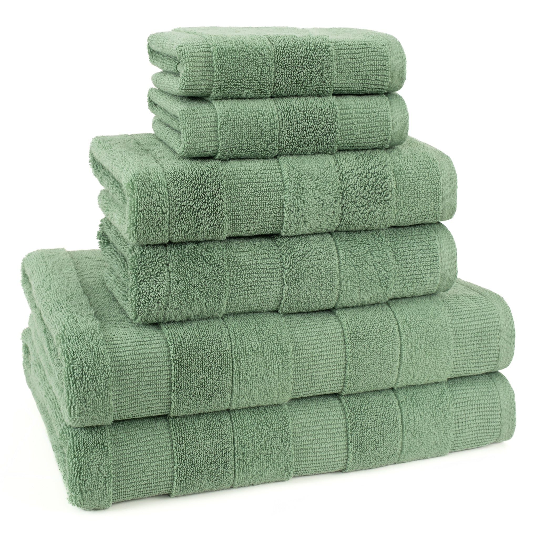 American-softlinen Sense Collection 100% Micro Cotton Premium 6 Piece Towel Set, 600 GSM Ultra Soft and Plush Towels for Bathroom