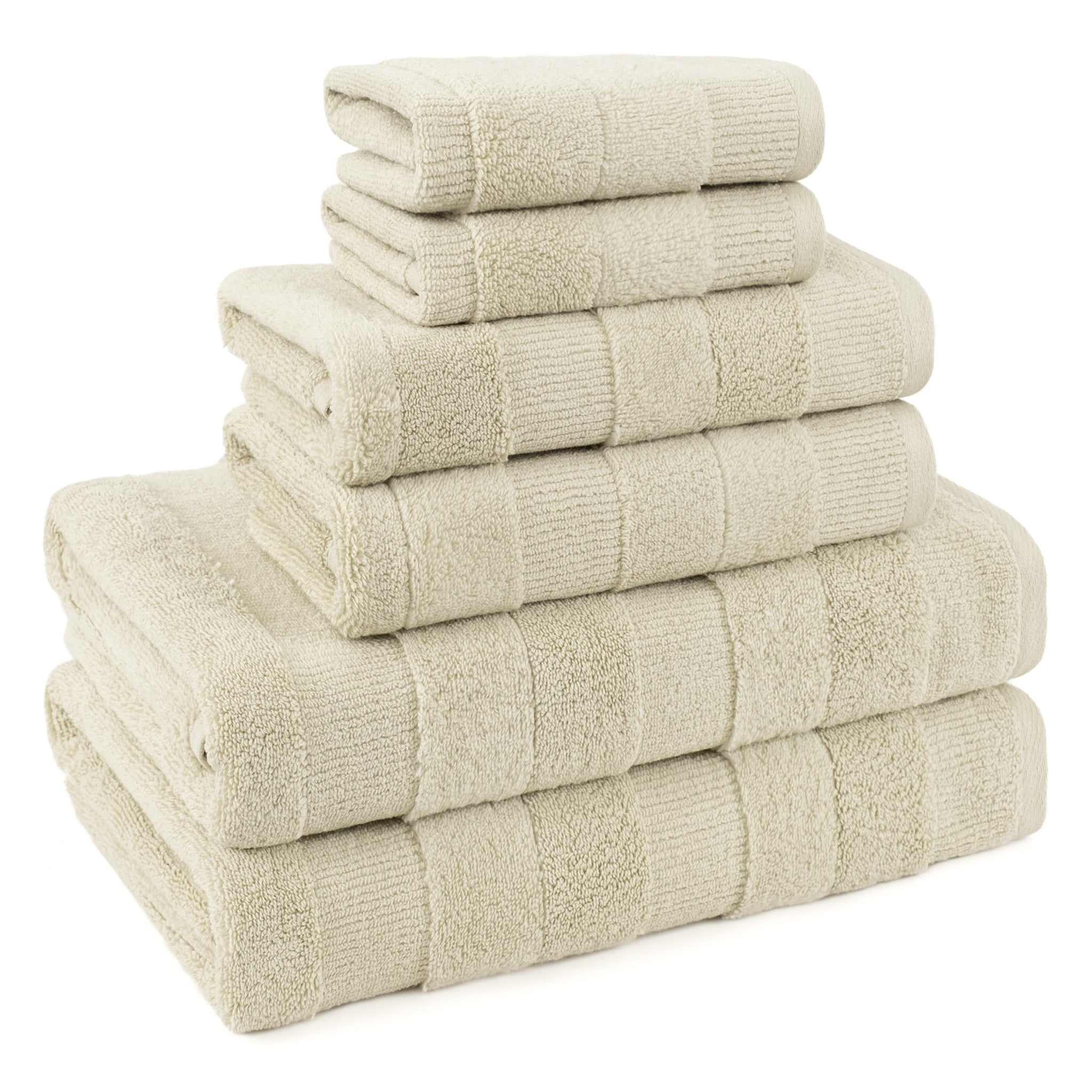 American-softlinen Sense Collection 100% Micro Cotton Premium 6 Piece Towel Set, 600 GSM Ultra Soft and Plush Towels for Bathroom