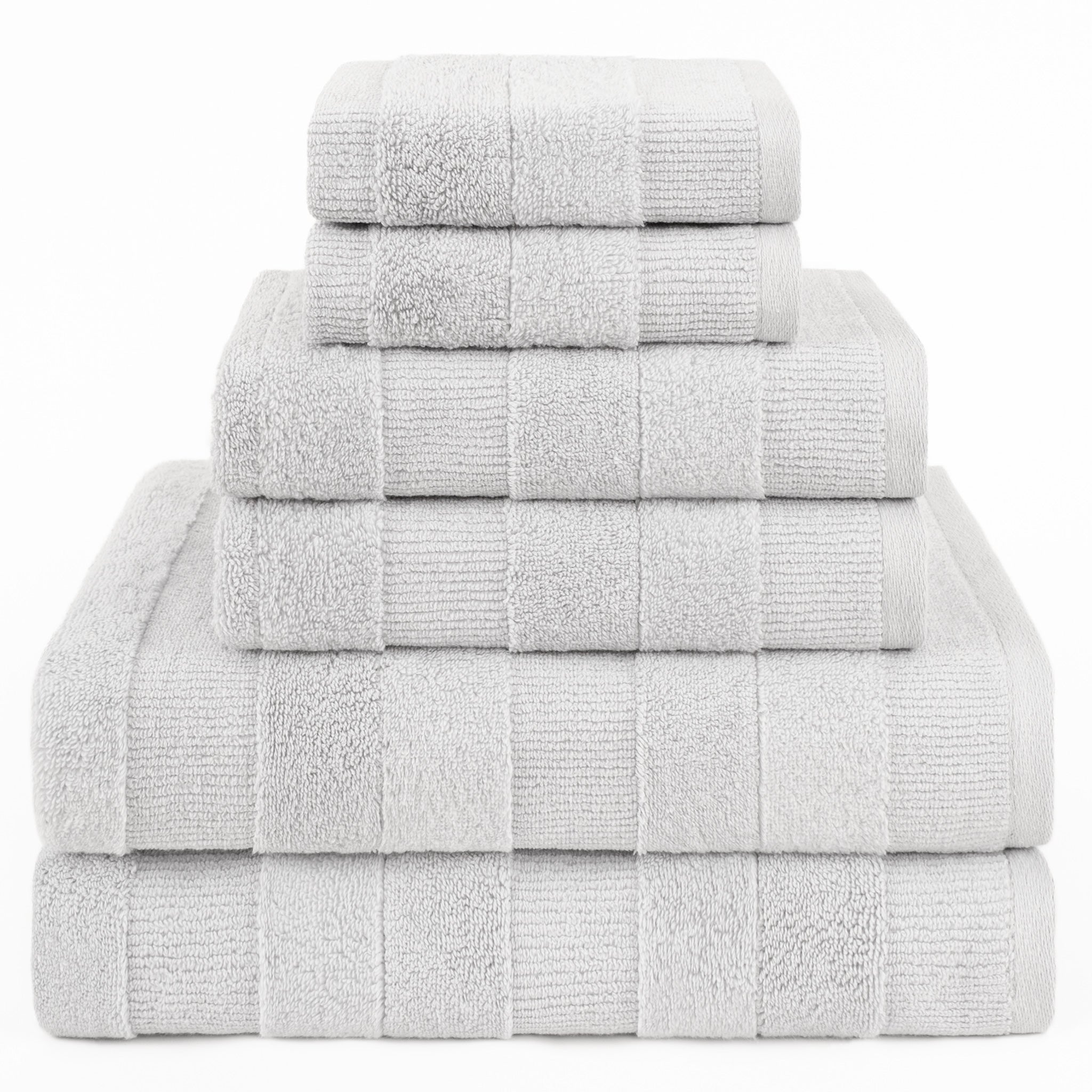 American-softlinen Sense Collection 100% Micro Cotton Premium 6 Piece Towel Set, 600 GSM Ultra Soft and Plush Towels for Bathroom