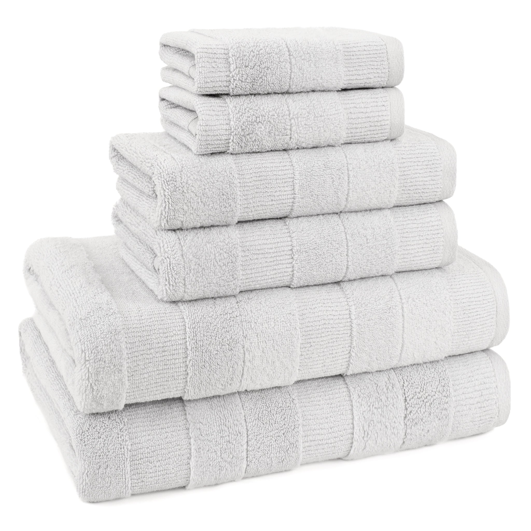 American-softlinen Sense Collection 100% Micro Cotton Premium 6 Piece Towel Set, 600 GSM Ultra Soft and Plush Towels for Bathroom