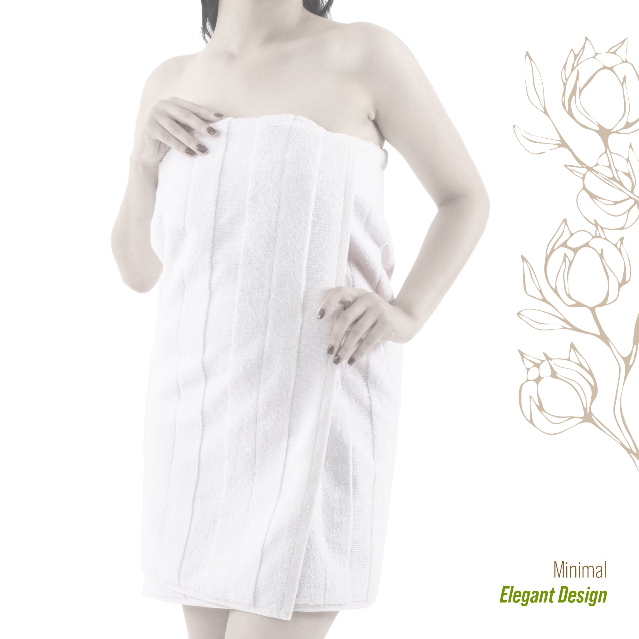American-softlinen Sense Collection 100% Micro Cotton Premium 6 Piece Towel Set, 600 GSM Ultra Soft and Plush Towels for Bathroom