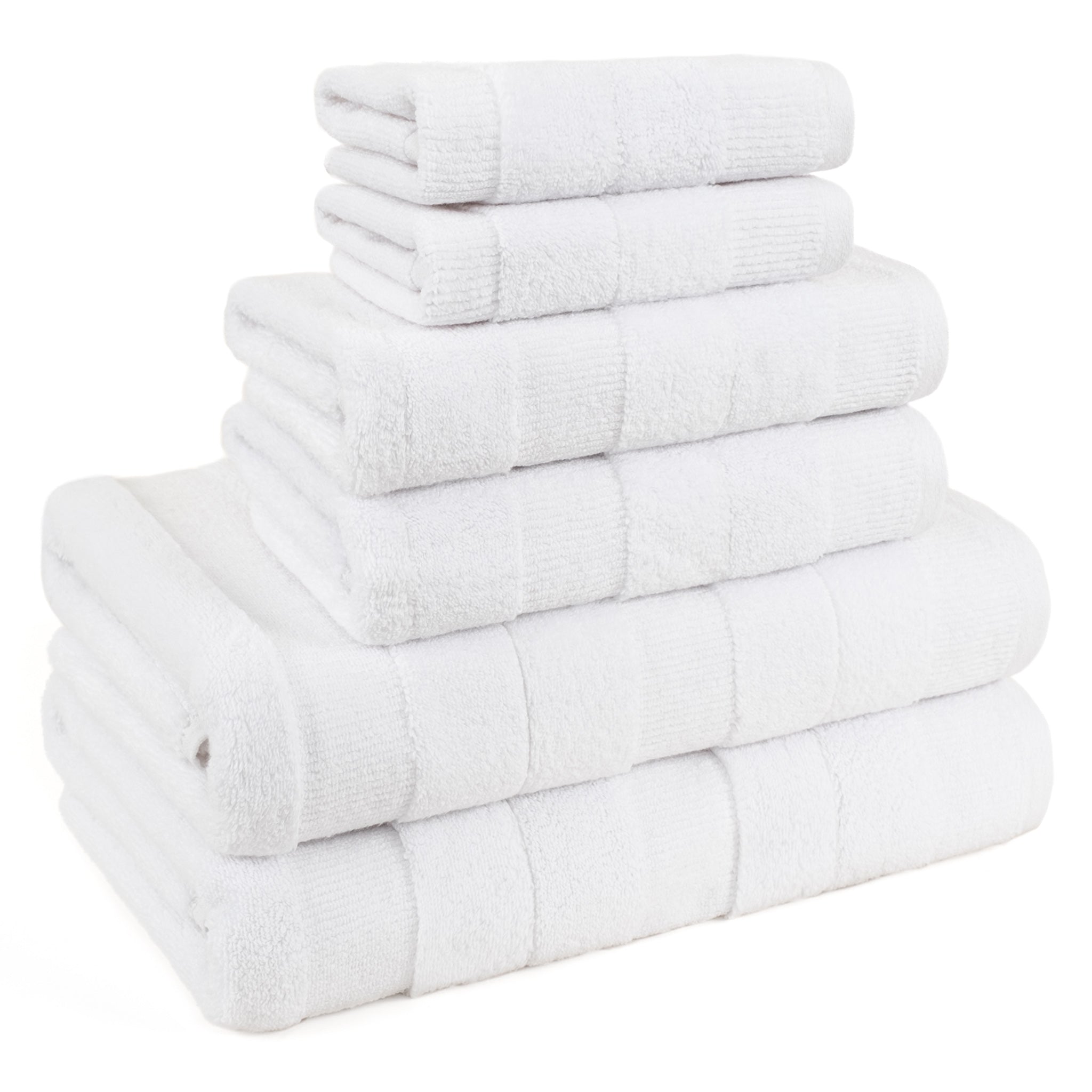 American-softlinen Sense Collection 100% Micro Cotton Premium 6 Piece Towel Set, 600 GSM Ultra Soft and Plush Towels for Bathroom