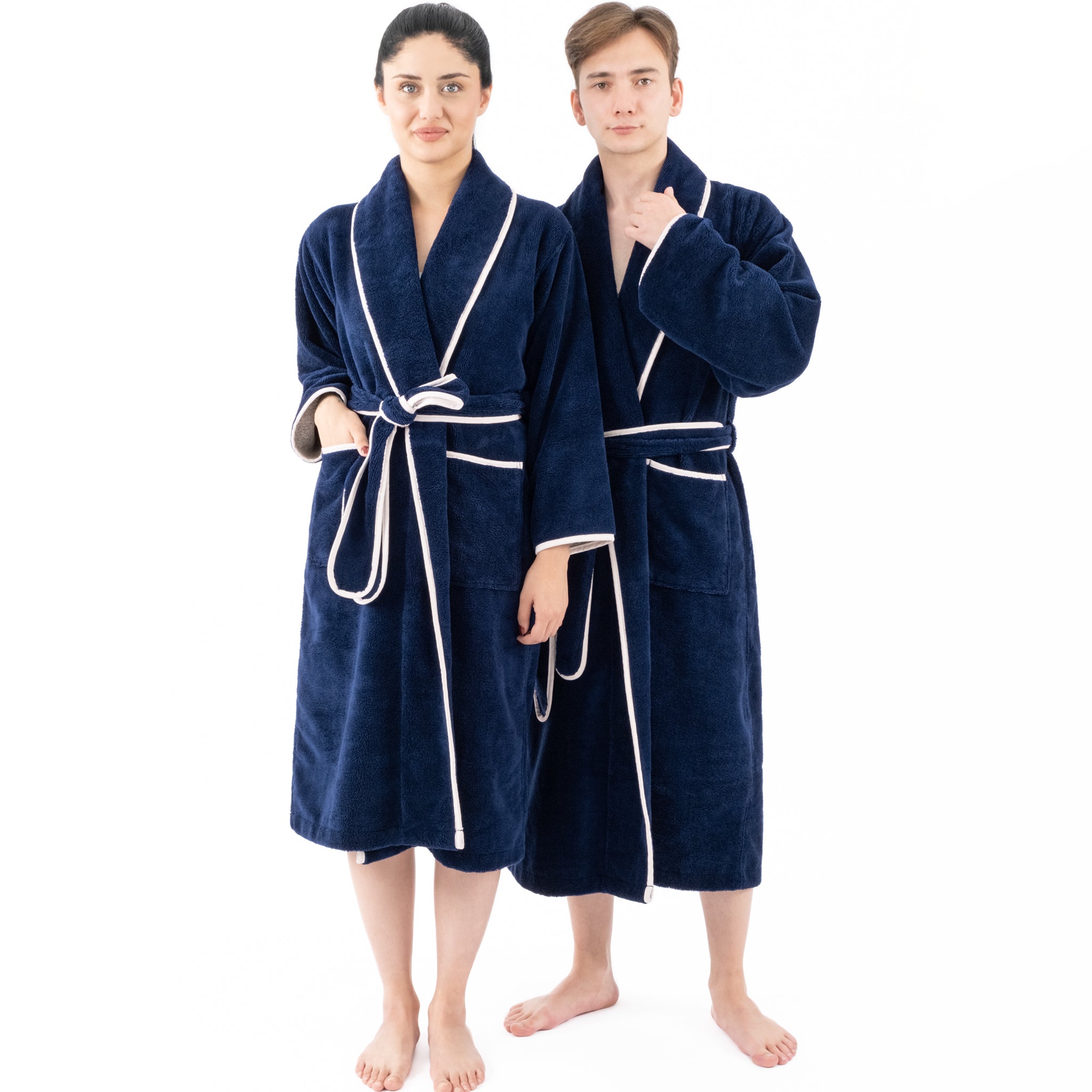 American-softlinen Triga - Bamboo Robes for Women and Men, Unisex Plush Spa Lounging Bathrobe, 1 Piece Cozy Robe for Couples After Shower