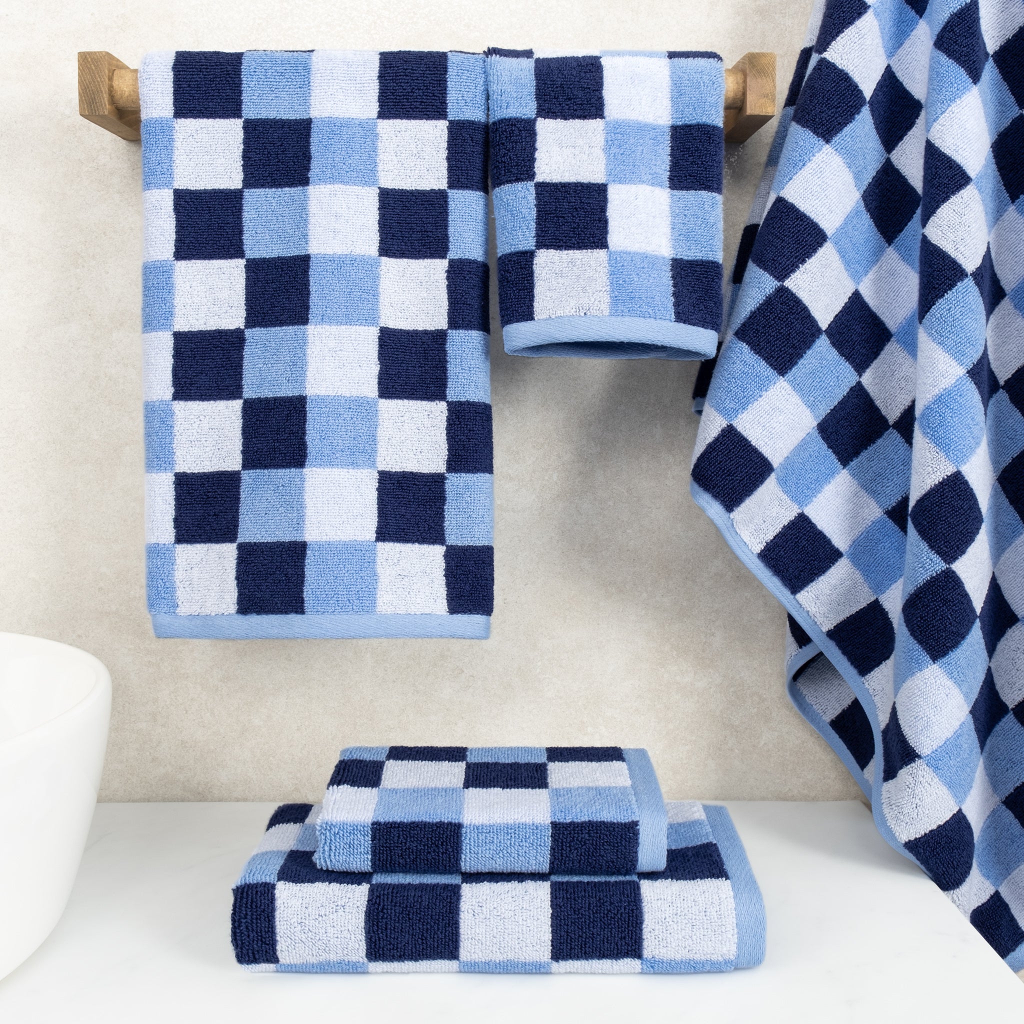 American-softlinen Wizard Collection 100% Combed Cotton Luxury 6 Piece Towel Set, Yarn Dyed Ultra Soft and Plush 550 GSM Towels for Bathroom