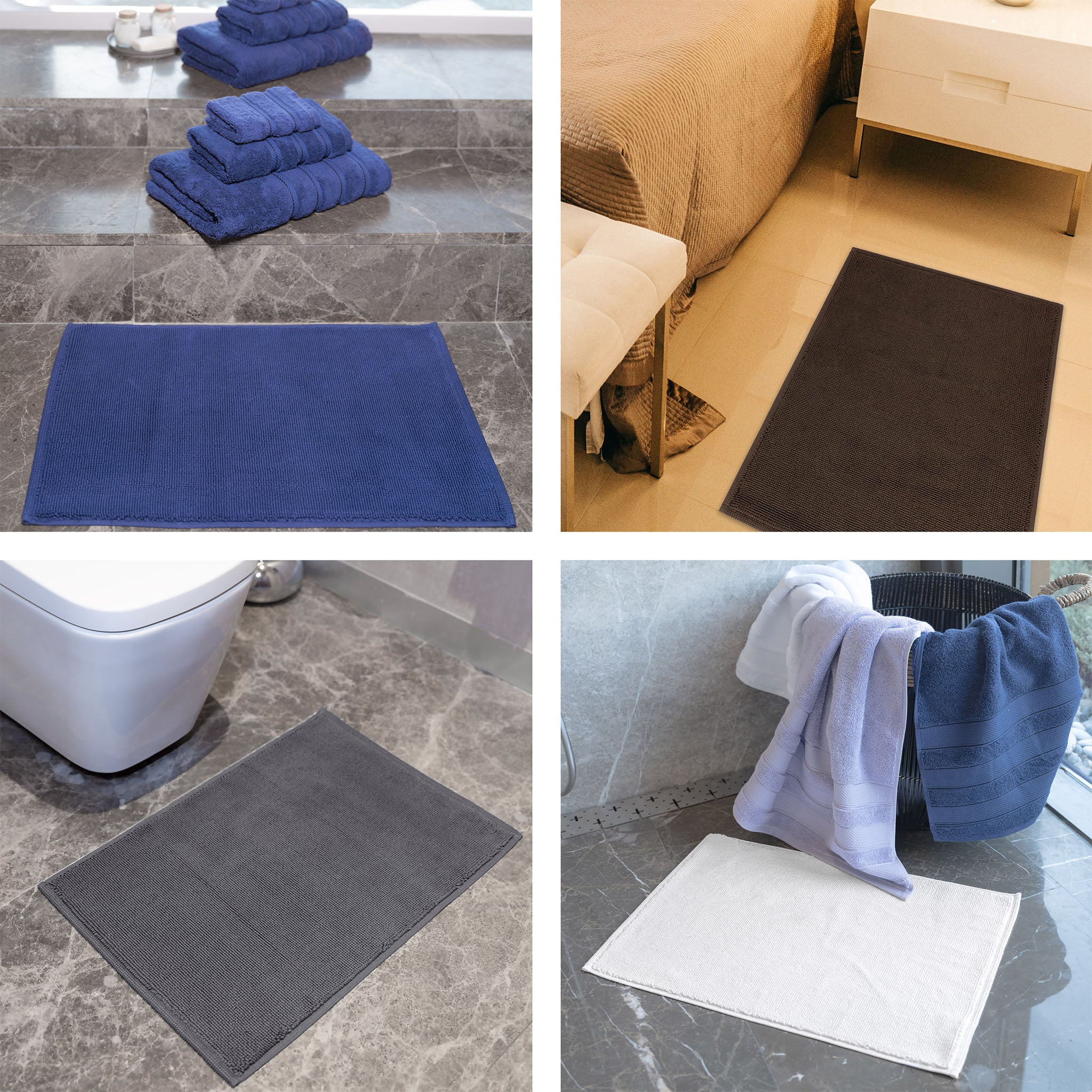 American-softlinen 100% Cotton Non-Slip 17x24 Inch Bath Rug Wholesale bordeaux-red-6
