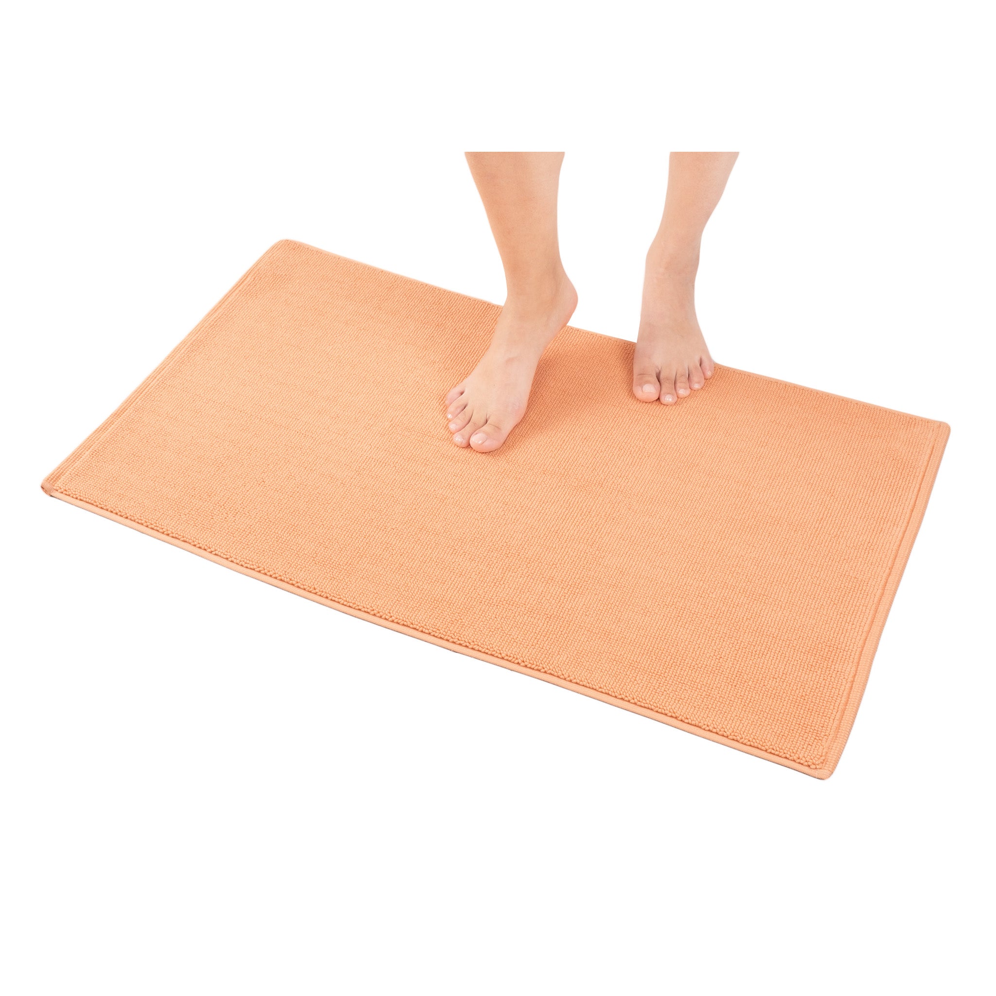 American-softlinen 100% Cotton Non-Slip 17x24 Inch Bath Rug Wholesale malibu-peach-1