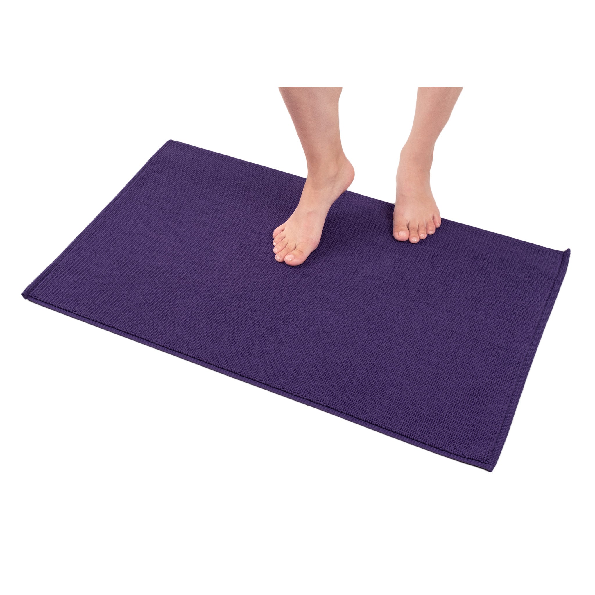 American-softlinen 100% Cotton Non-Slip 17x24 Inch Bath Rug Wholesale purple-1