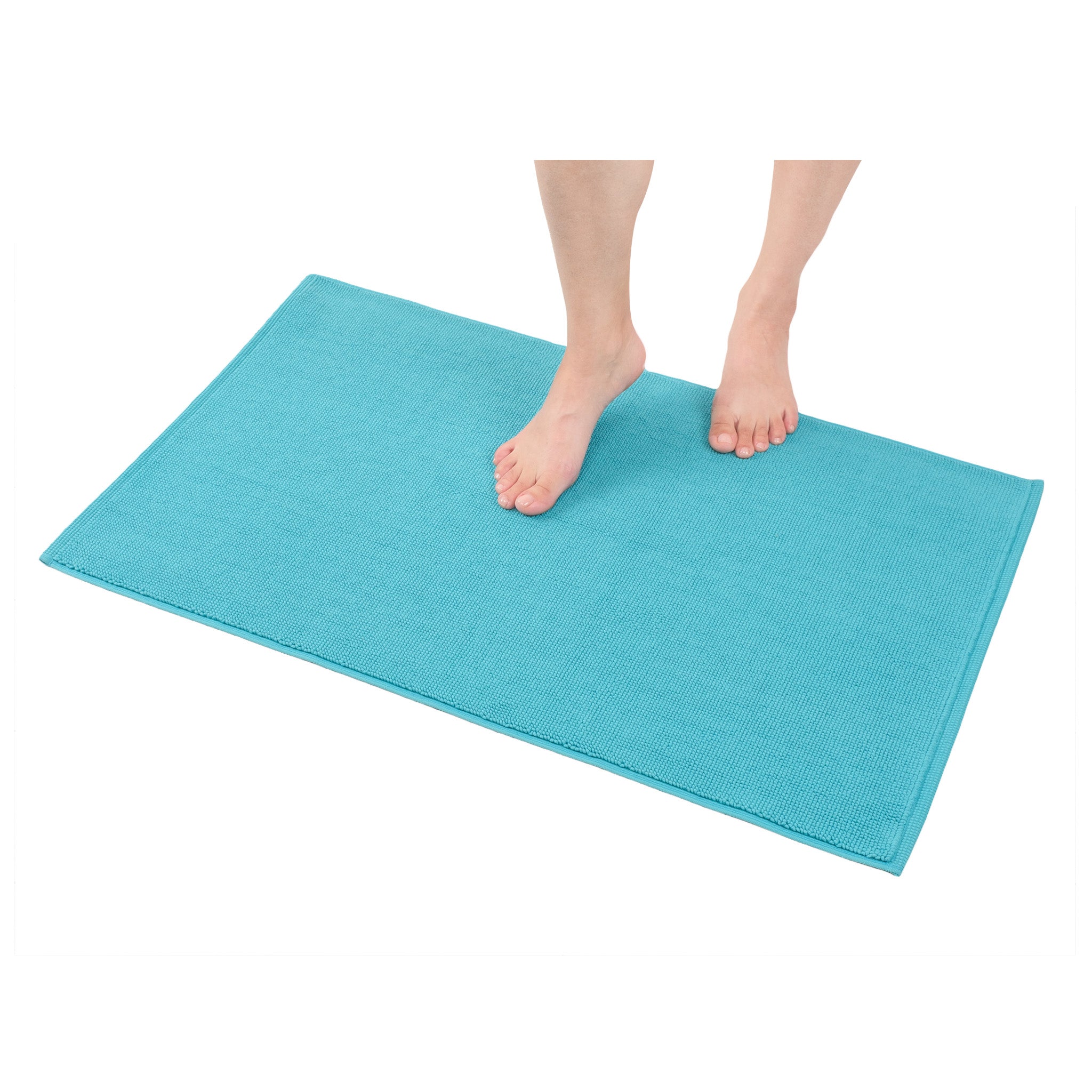 American-softlinen 100% Cotton Non-Slip 17x24 Inch Bath Rug Wholesale turquoise-blue-1