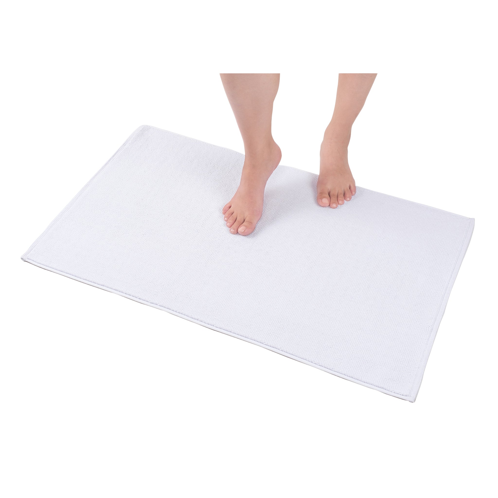 American-softlinen 100% Cotton Non-Slip 17x24 Inch Bath Rug Wholesale white-1