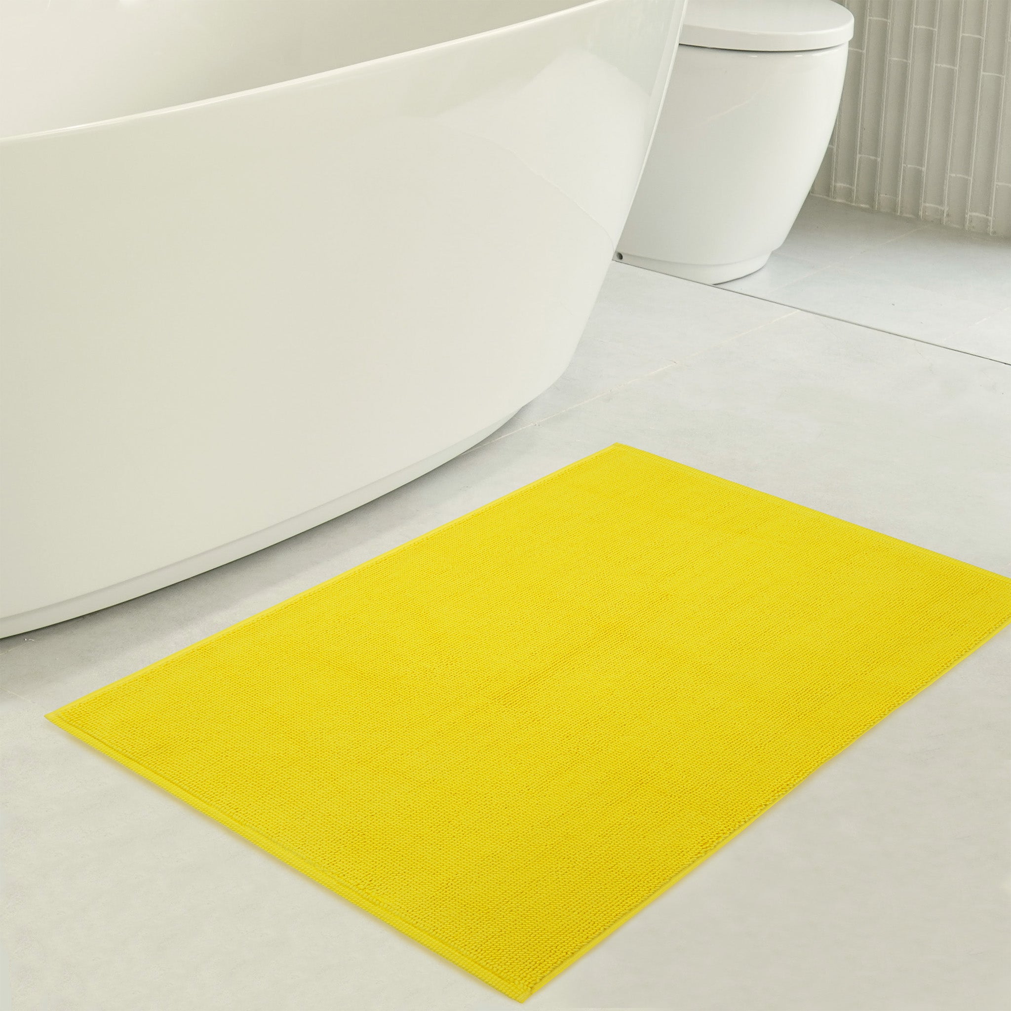 American-softlinen 100% Cotton Non-Slip 17x24 Inch Bath Rug Wholesale yellow-3