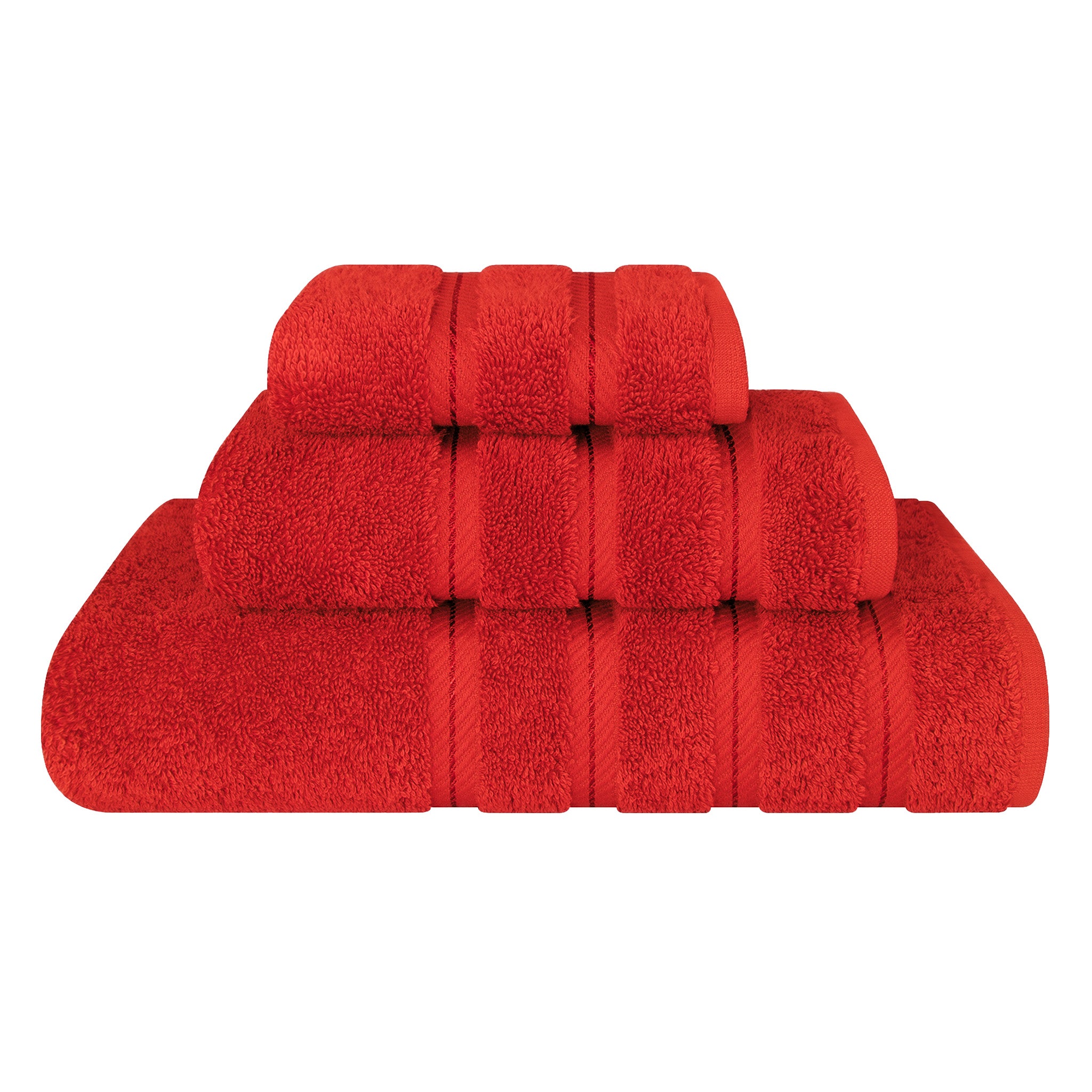 American-softlinen 3 Piece Luxury Hotel Towel Set 20 set case pack red-1