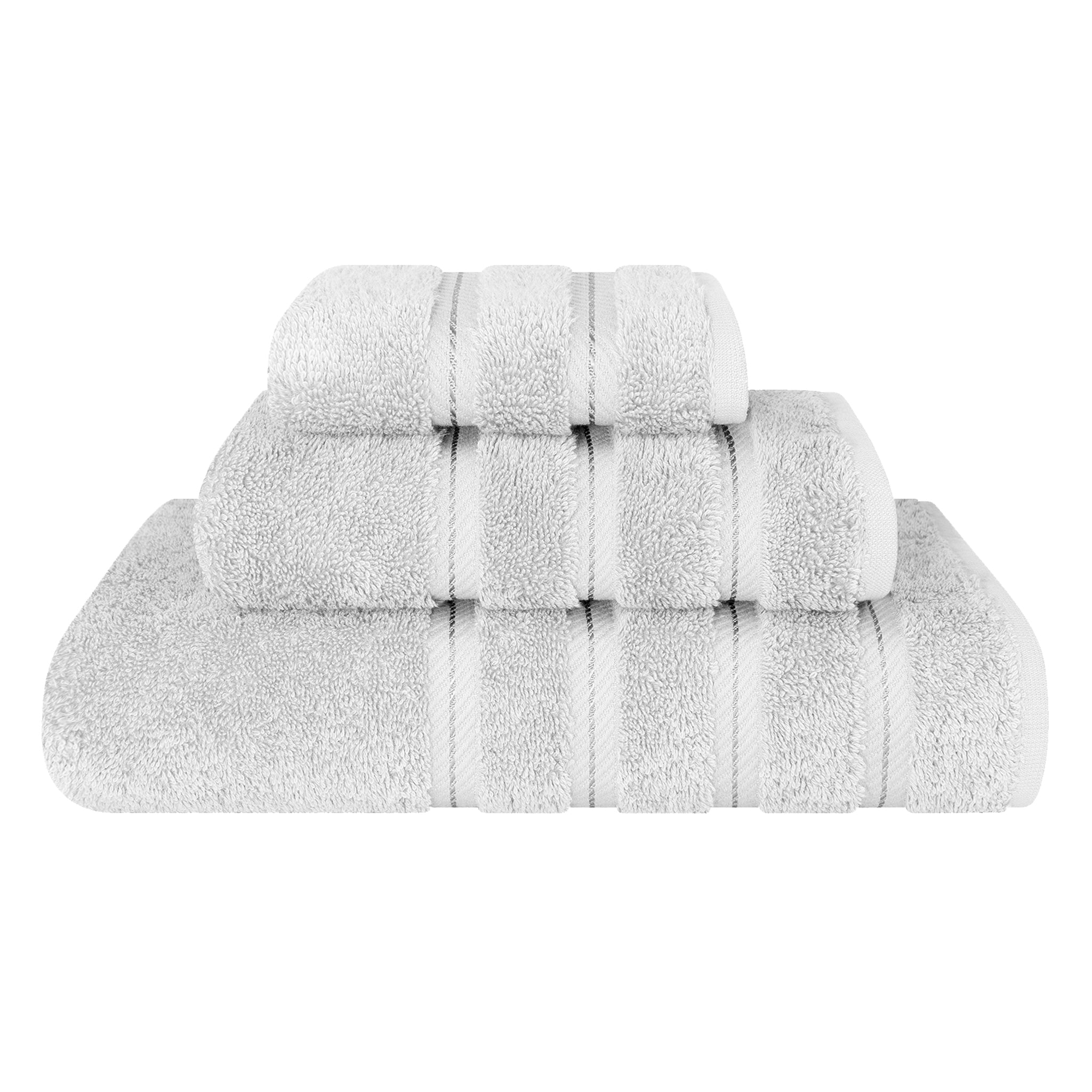 American-softlinen 3 Piece Luxury Hotel Towel Set 20 set case pack silver-gray-1