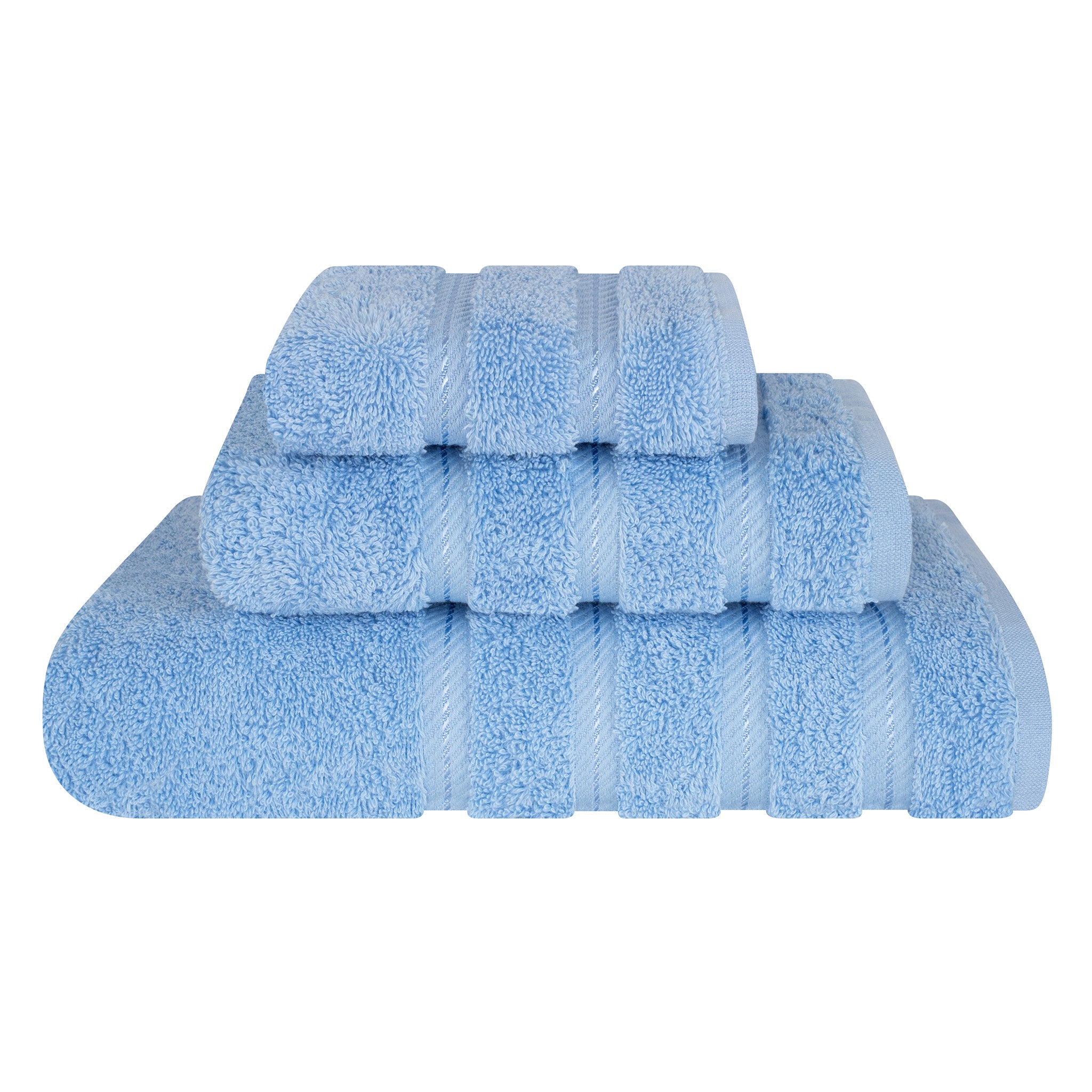 American-softlinen 3 Piece Luxury Hotel Towel Set 20 set case pack sky-blue-1