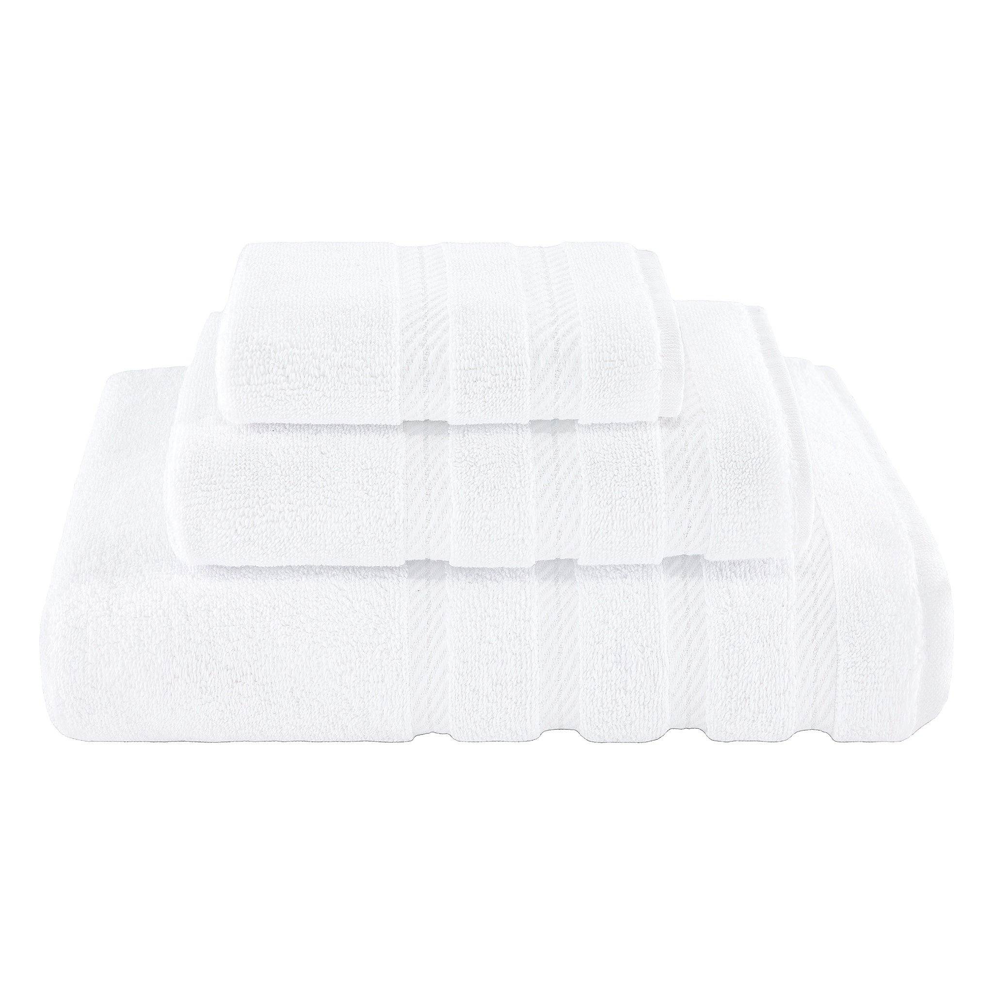 American-softlinen 3 Piece Luxury Hotel Towel Set 20 set case pack white-1