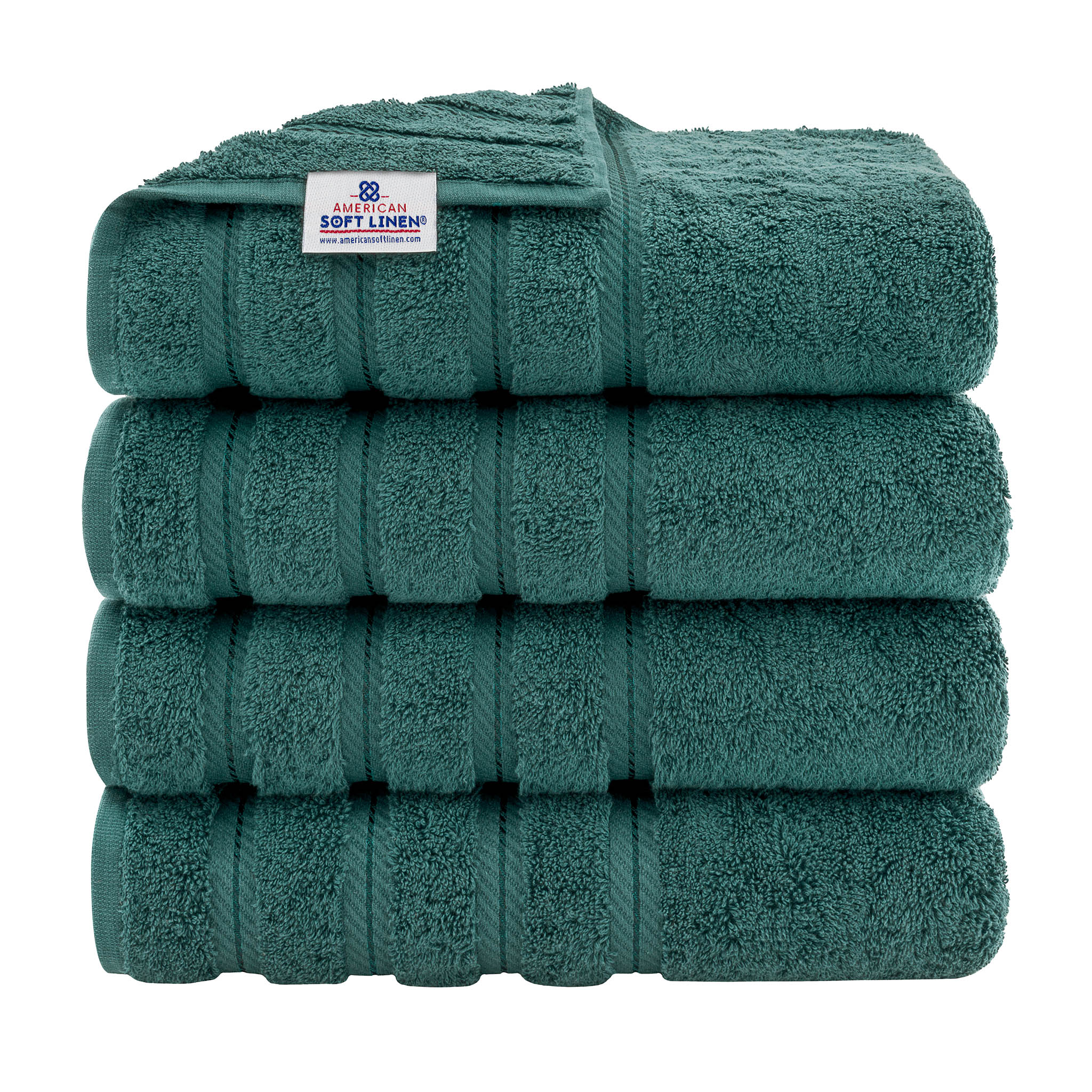 American-softlinen 100% Turkish Cotton 4 Pack Bath Towel Set colonial-blue-1