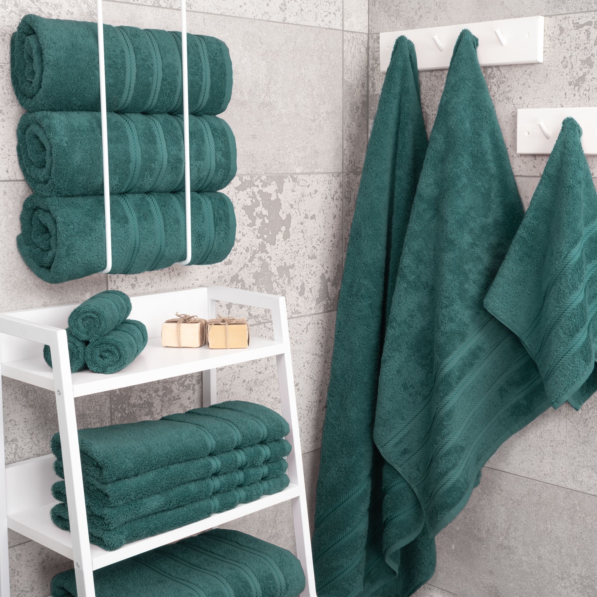 American-softlinen 100% Turkish Cotton 4 Pack Bath Towel Set colonial-blue-2