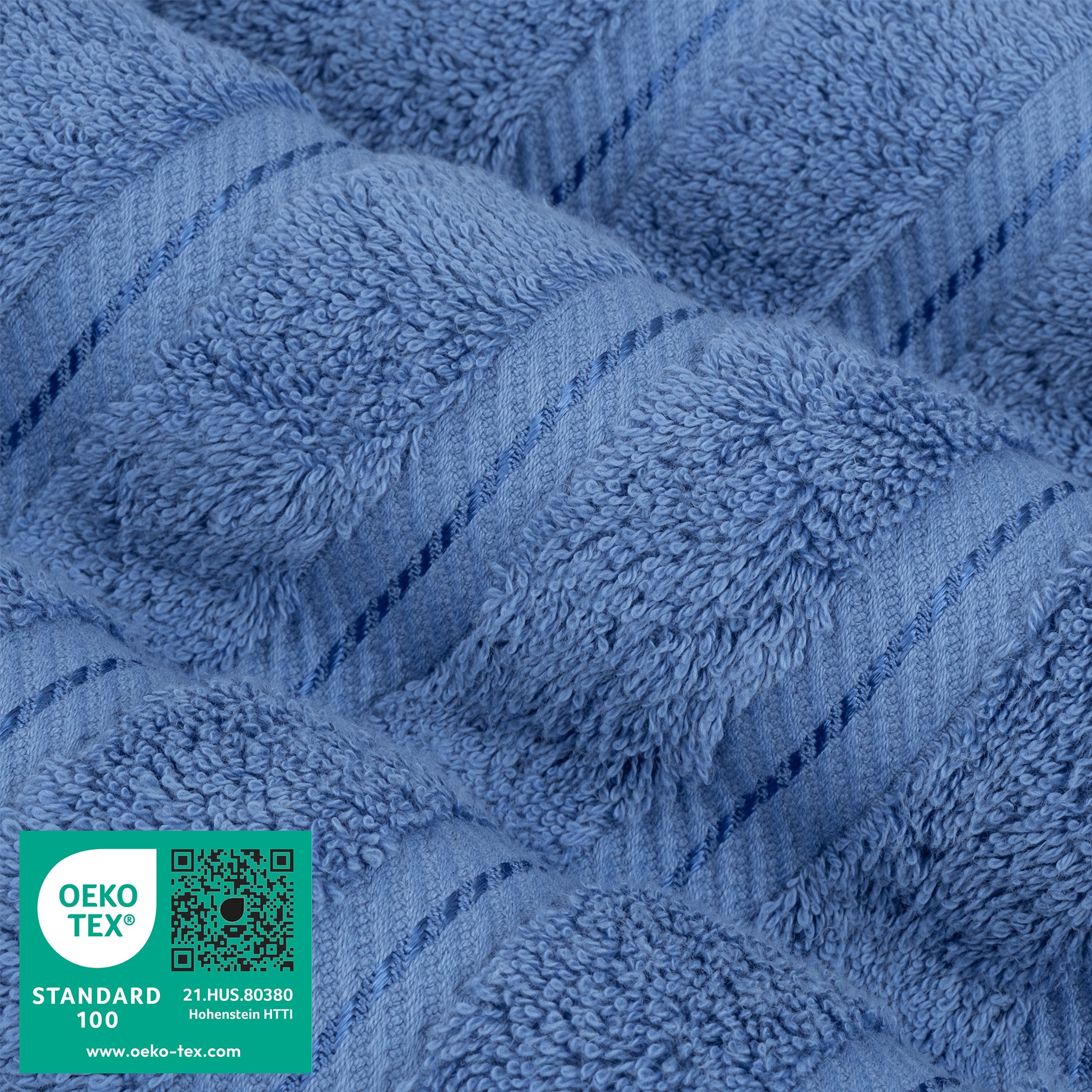 American-softlinen 100% Turkish Cotton 4 Pack Bath Towel Set electric-blue-3