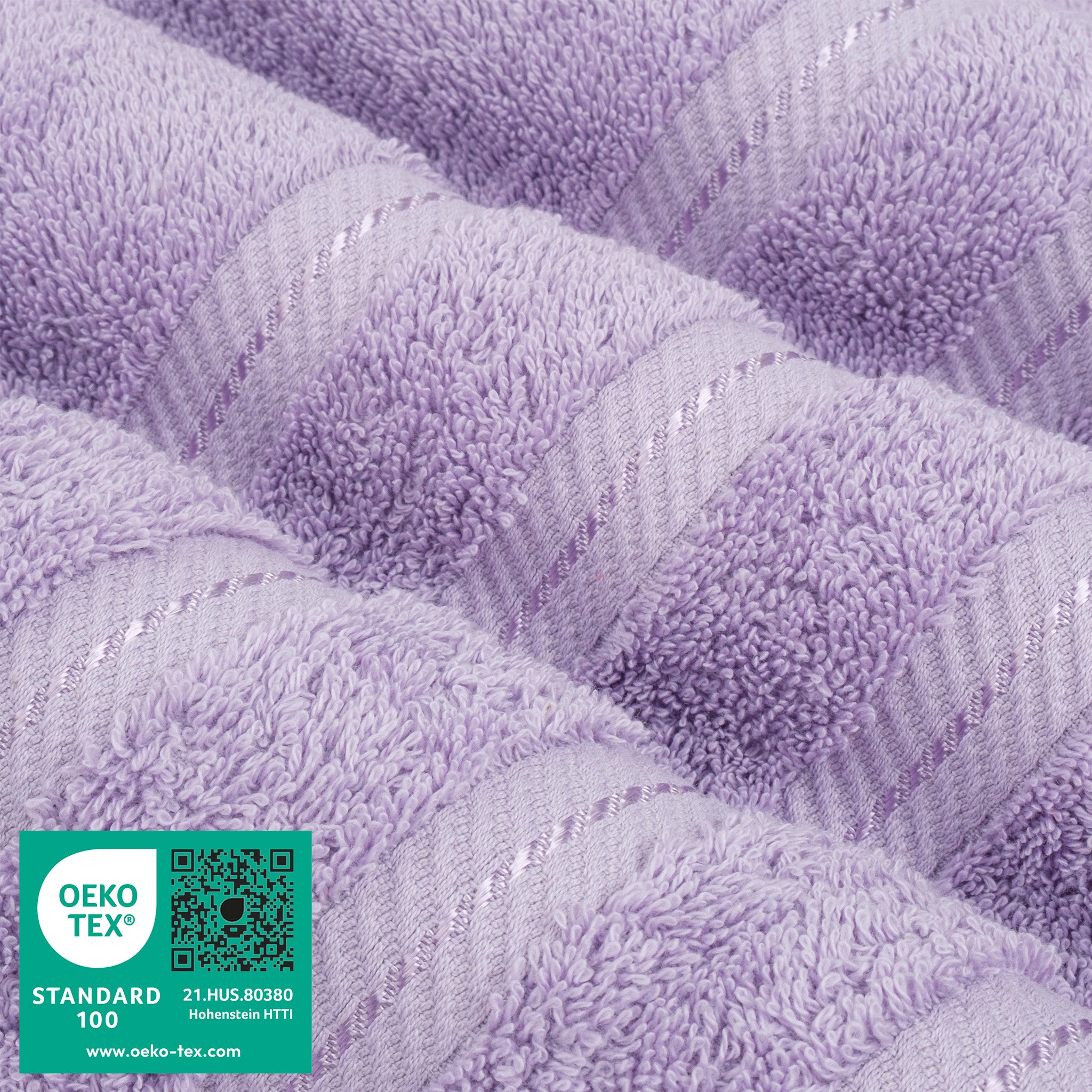 American-softlinen 100% Turkish Cotton 4 Pack Bath Towel Set lilac-3