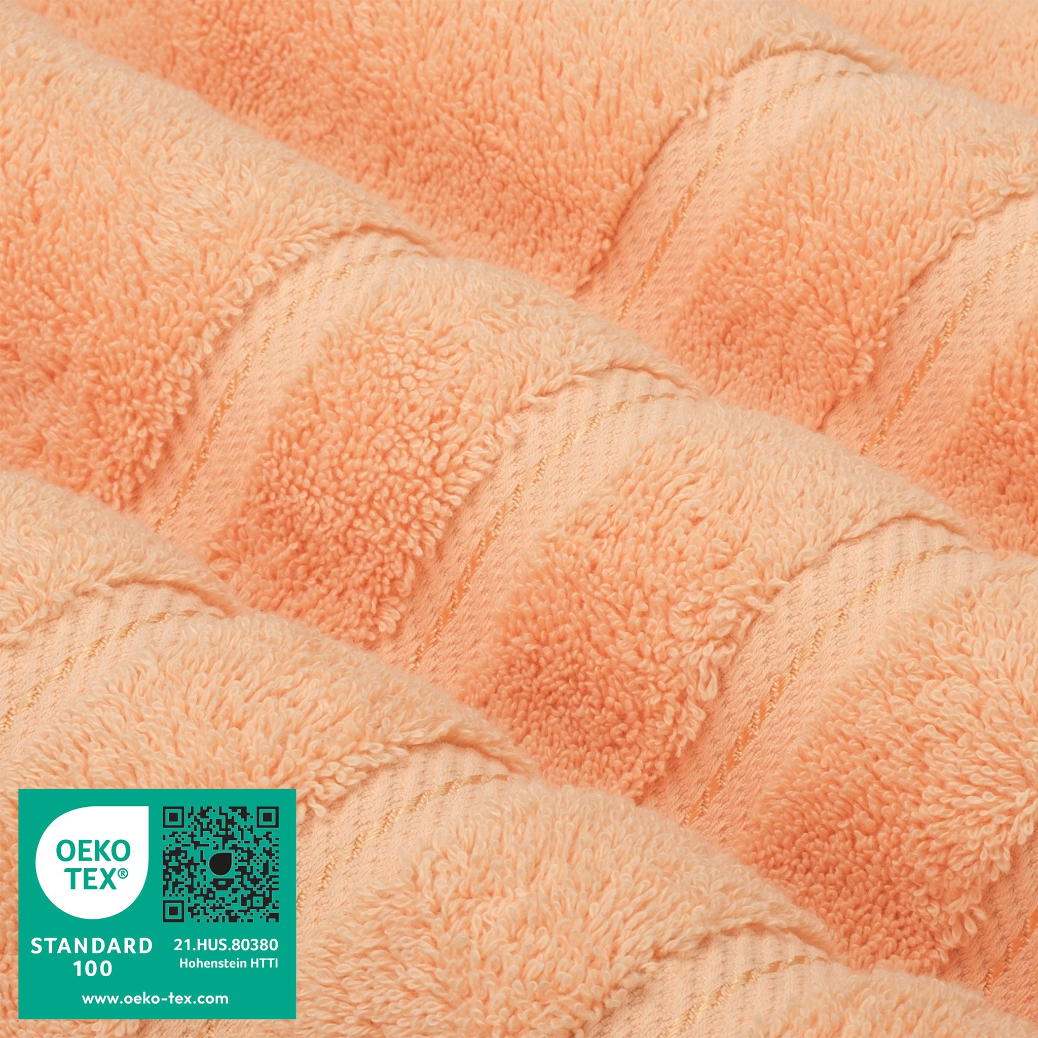 American-softlinen 100% Turkish Cotton 4 Pack Bath Towel Set malibu-peach-3