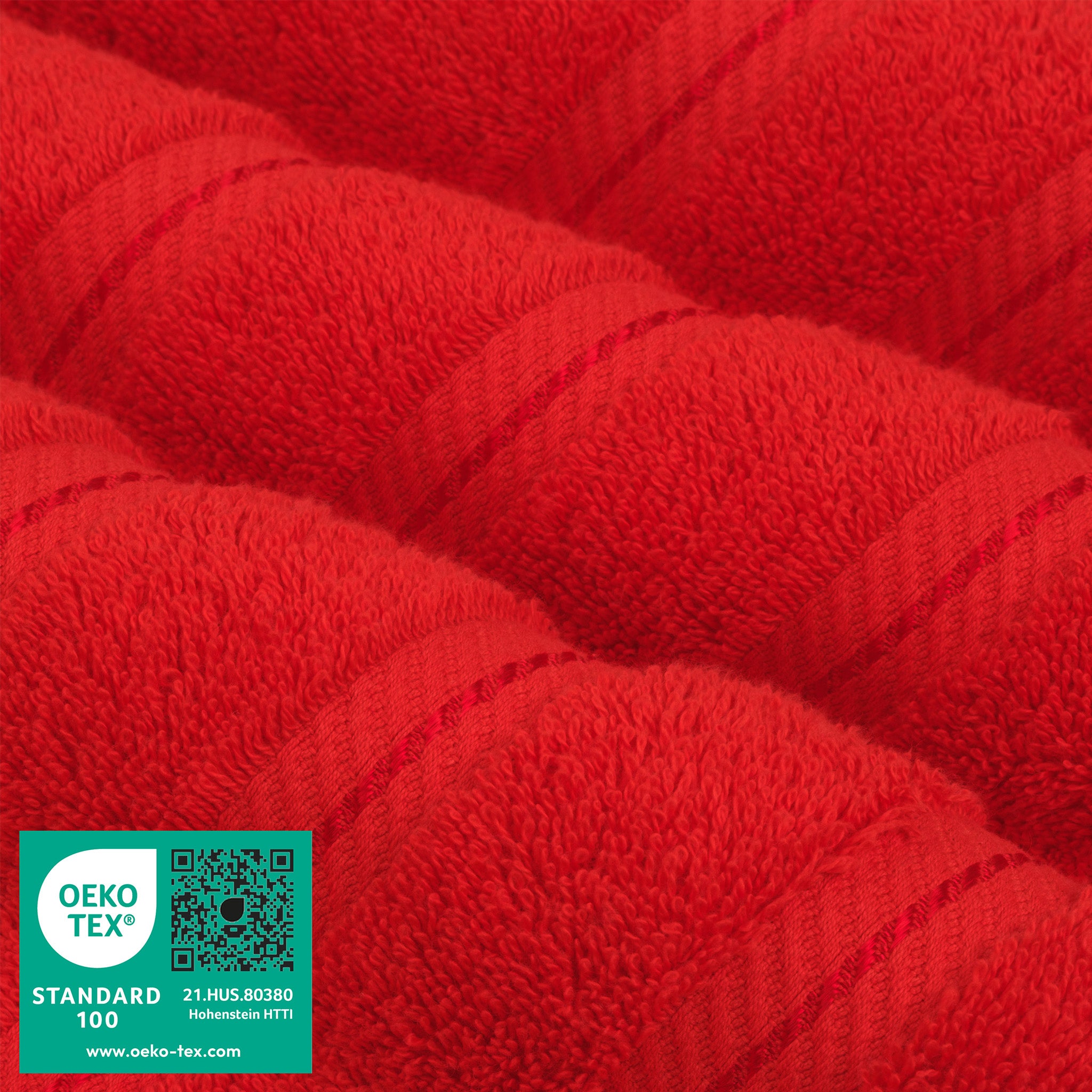 American-softlinen 100% Turkish Cotton 4 Pack Bath Towel Set red-3