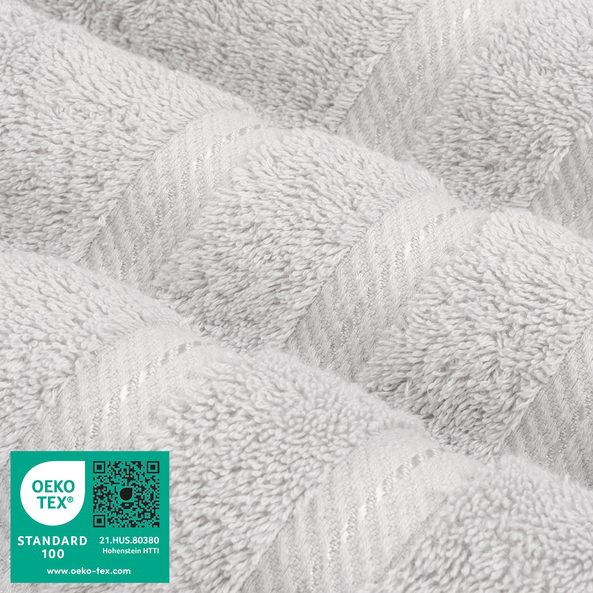 American-softlinen 100% Turkish Cotton 4 Pack Bath Towel Set silver-gray-3
