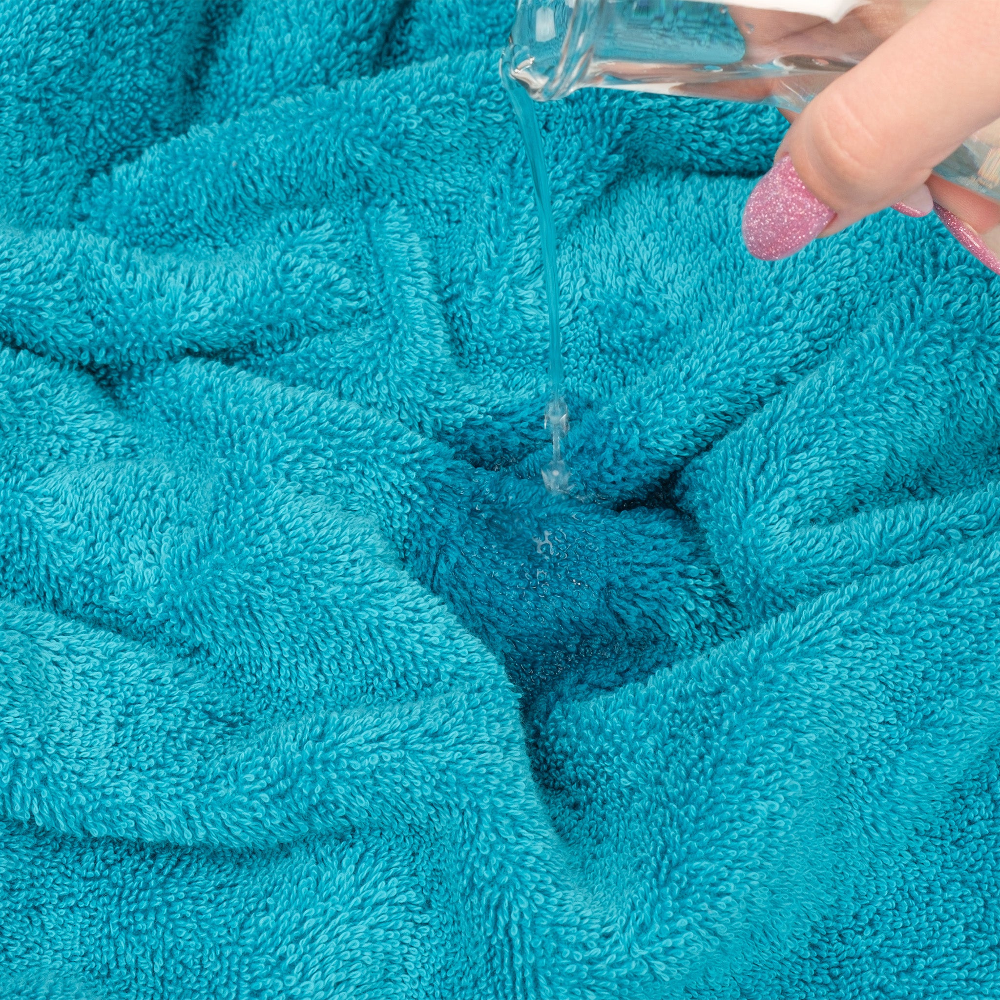 American-softlinen 100% Turkish Cotton 4 Pack Hand Towel Set aqua-6