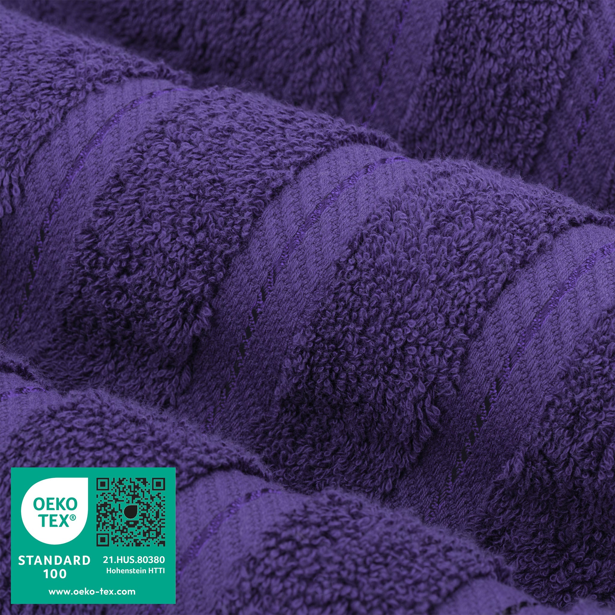  American-softlinen 100% Turkish Cotton 4 Pack Hand Towel Set  purple-3
