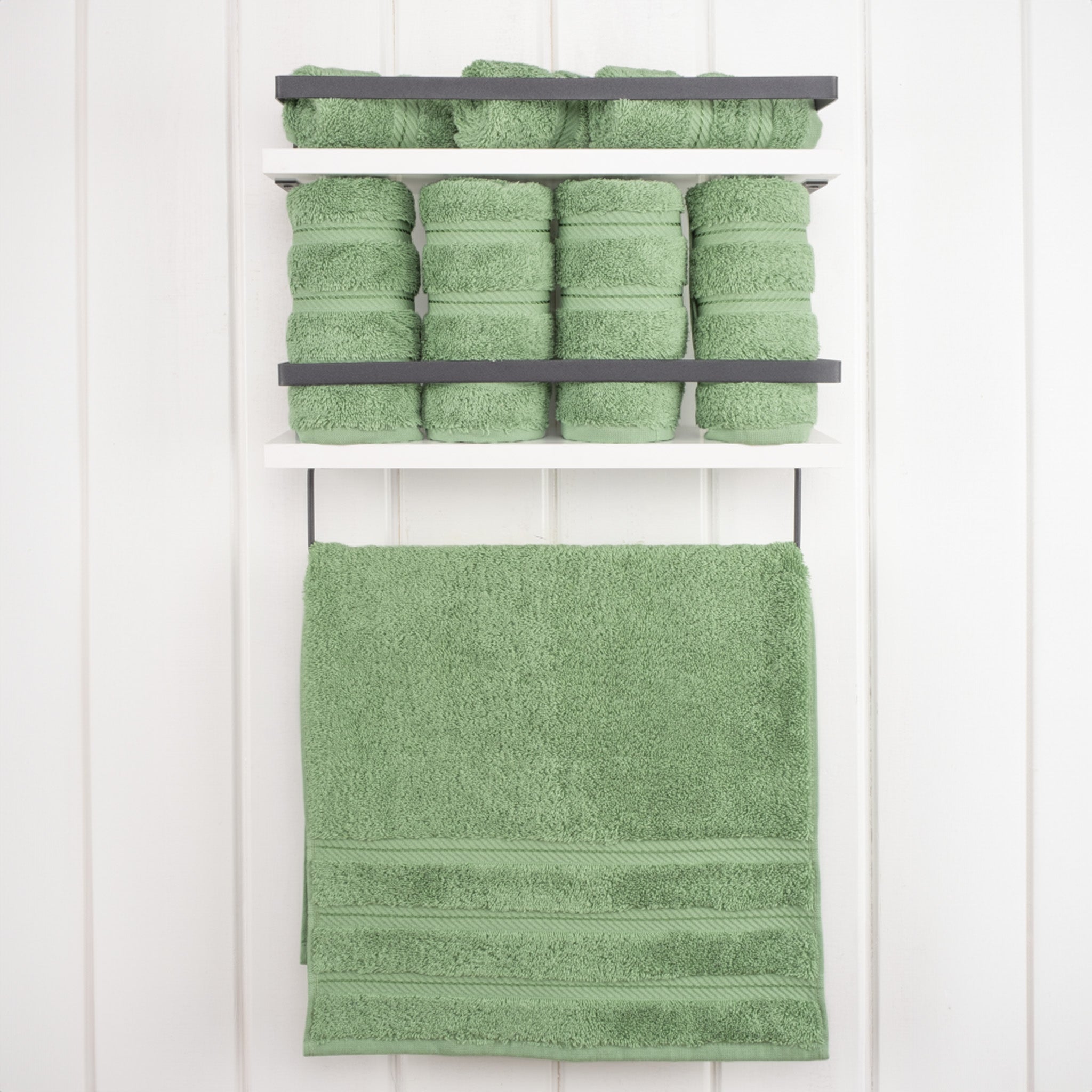  American-softlinen 100% Turkish Cotton 4 Pack Hand Towel Set  sage-green-2