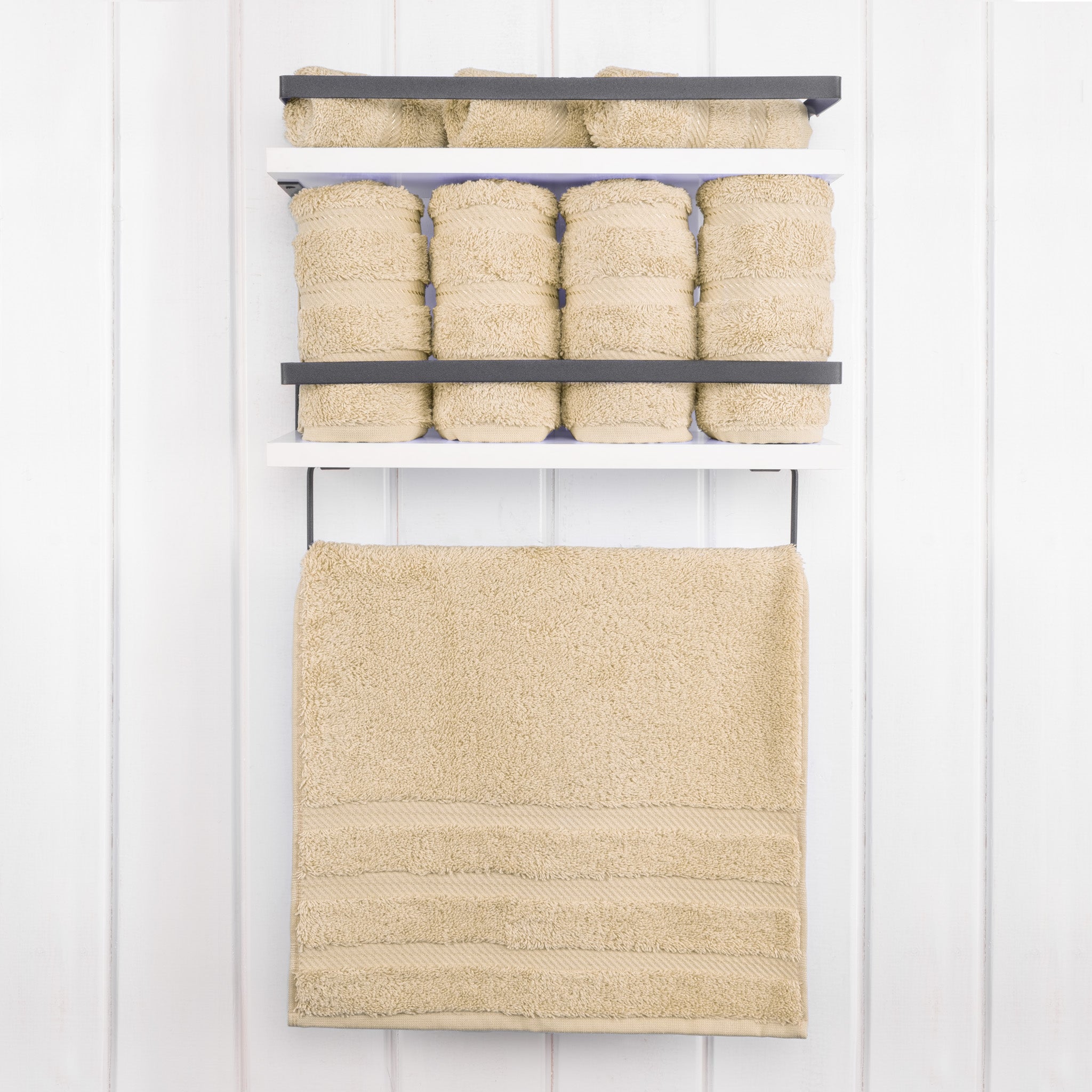  American-softlinen 100% Turkish Cotton 4 Pack Hand Towel Set  sand-taupe-2